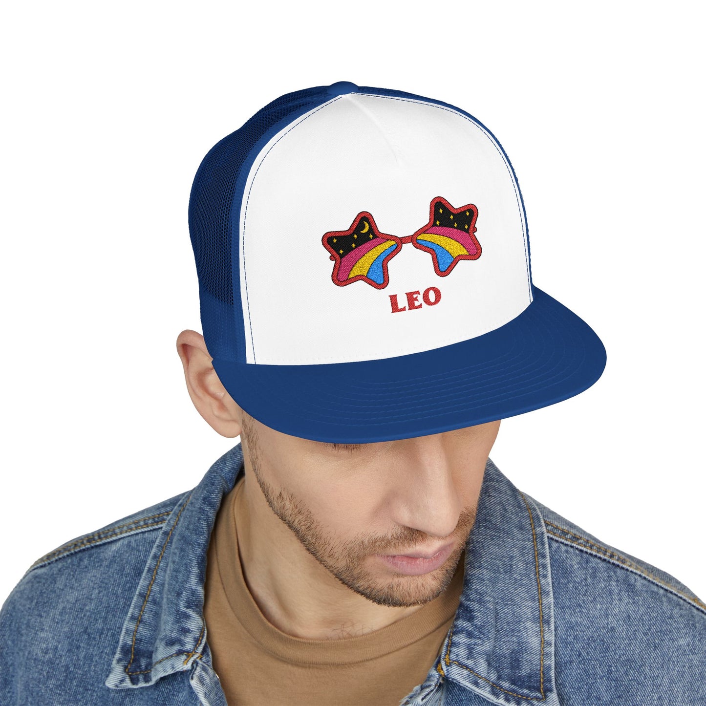 Retro Zodiac Sign Trucker Hat — Leo