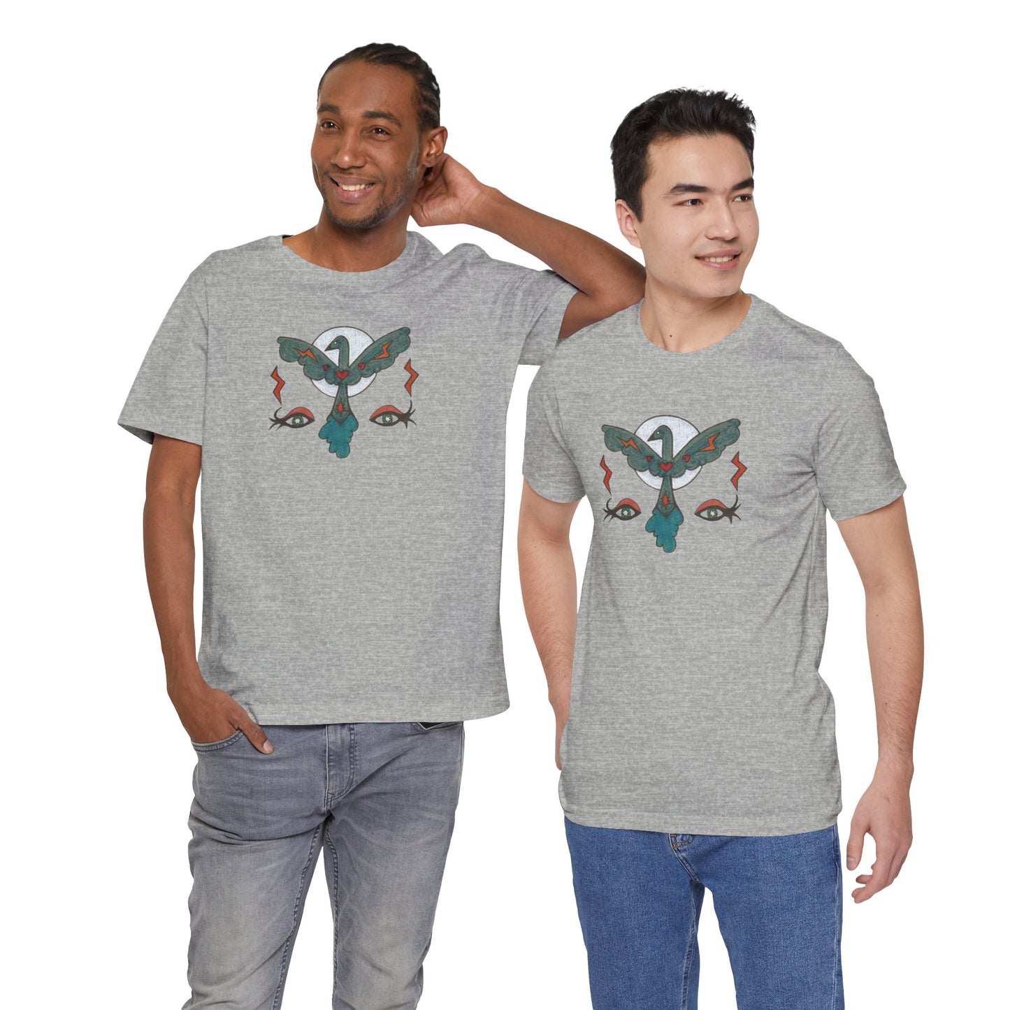 Feel to See Moon T-Shirt Tee | Esoteric Eyes Cosmic Art Tee (Unisex)