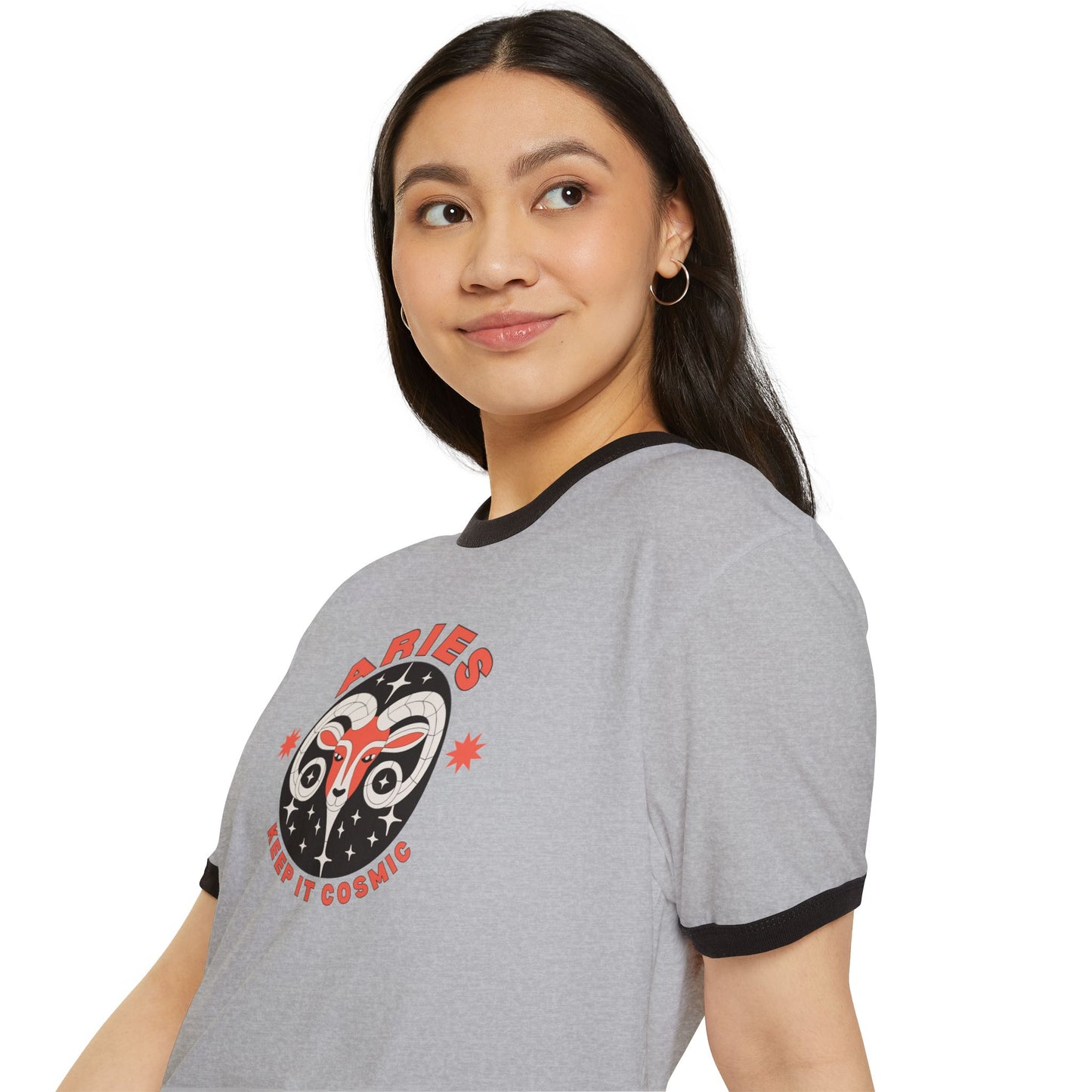 Keep it Cosmic Astrology Retro Ringer Tee — Aries Zodiac T-Shirt