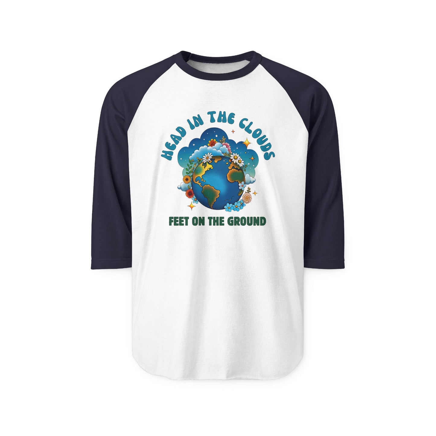 Grounded Dreamer Raglan Jersey - Cosmic Retro Baseball Shirt
