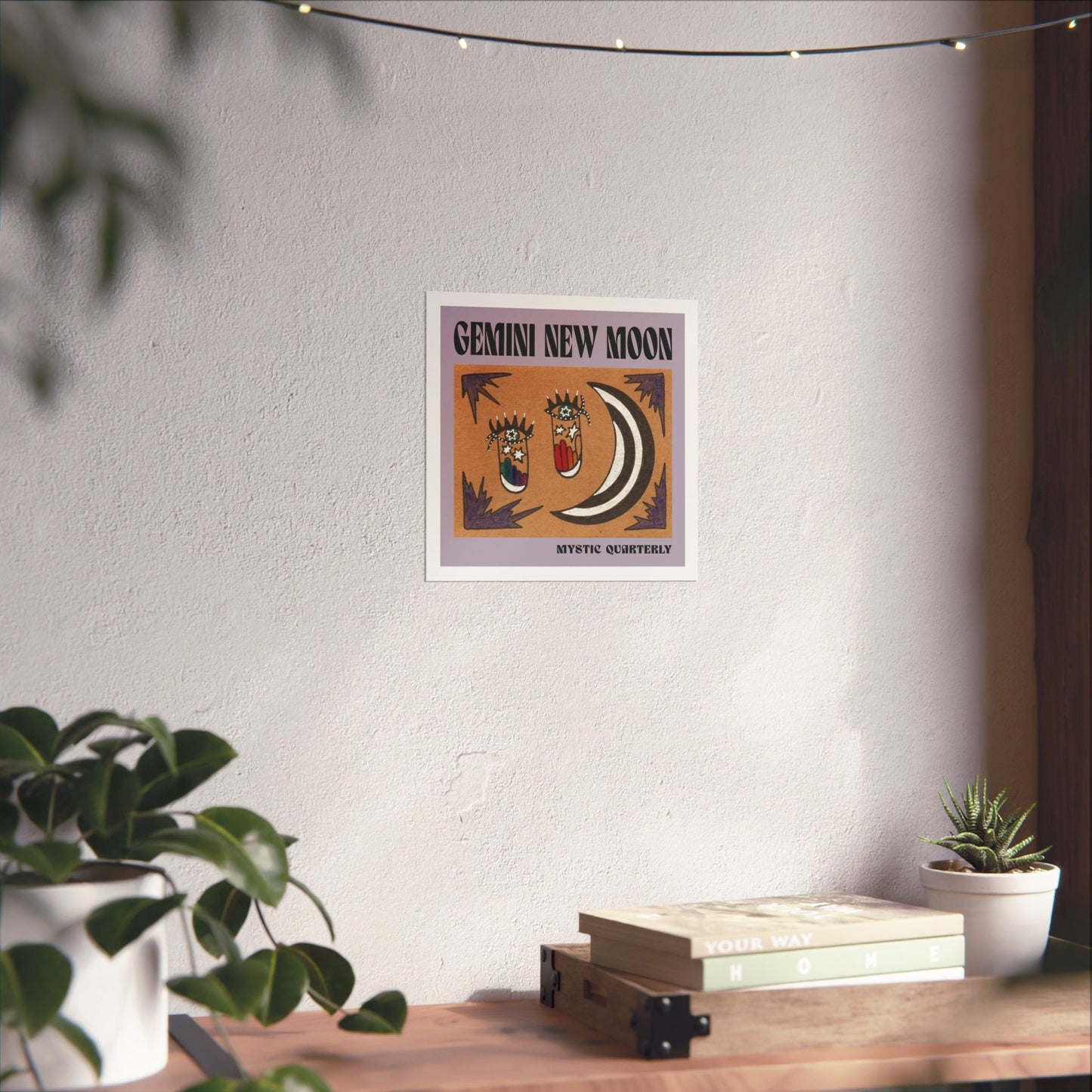 Gemini New Moon | Eyes of the Unknown | Psychedelic Moon Art Print