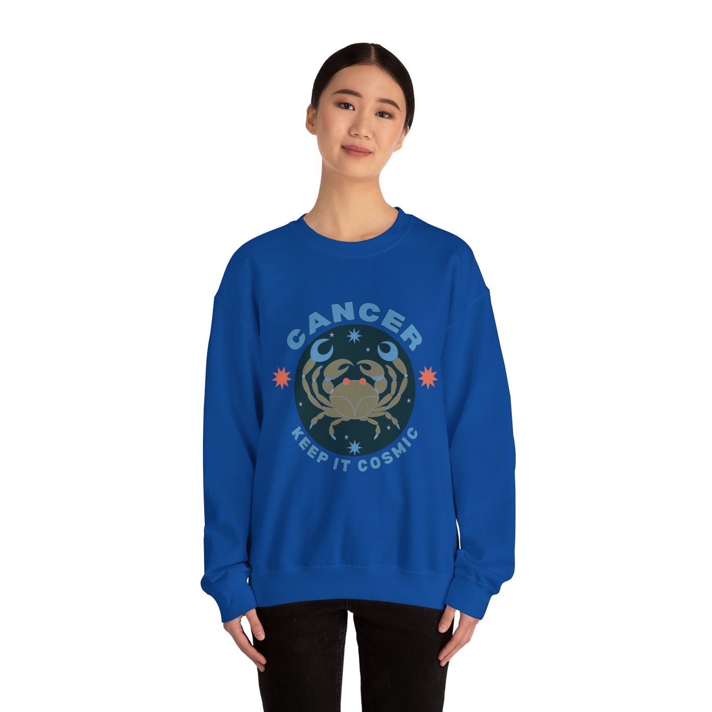 Keep It Cosmic - Retro Star Sign Astro Sweatshirt | Cancer