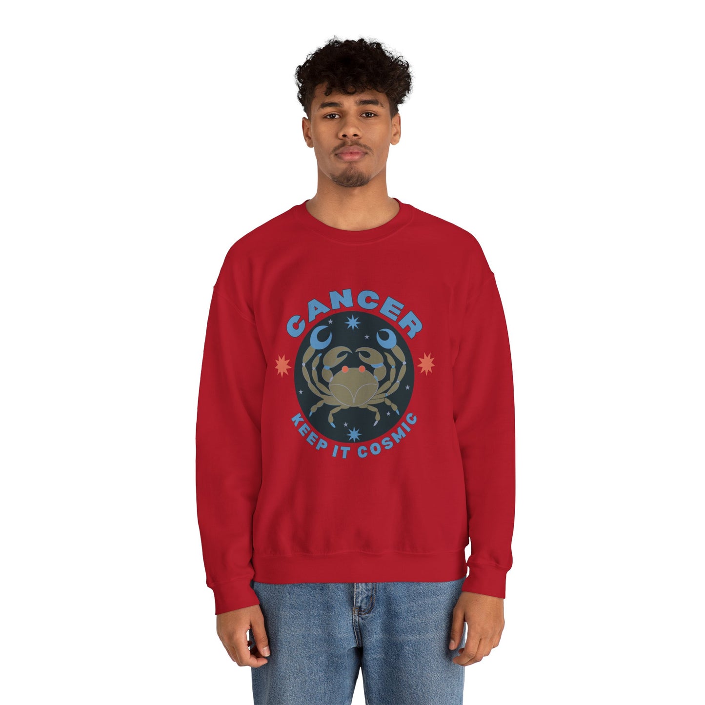 Keep It Cosmic - Retro Star Sign Astro Sweatshirt | Cancer