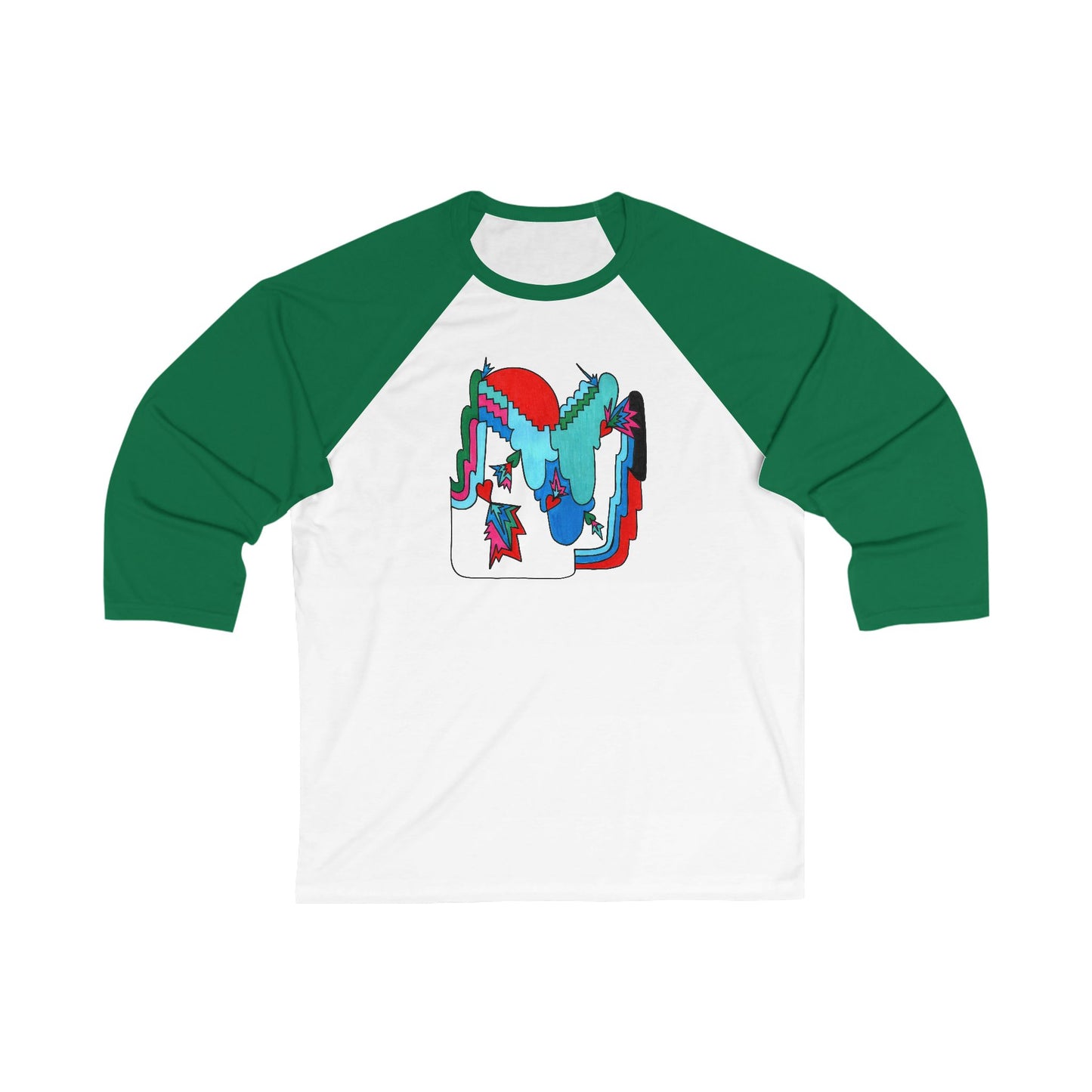 Open Heart Circuit | Unisex Abstract Art Baseball Tee