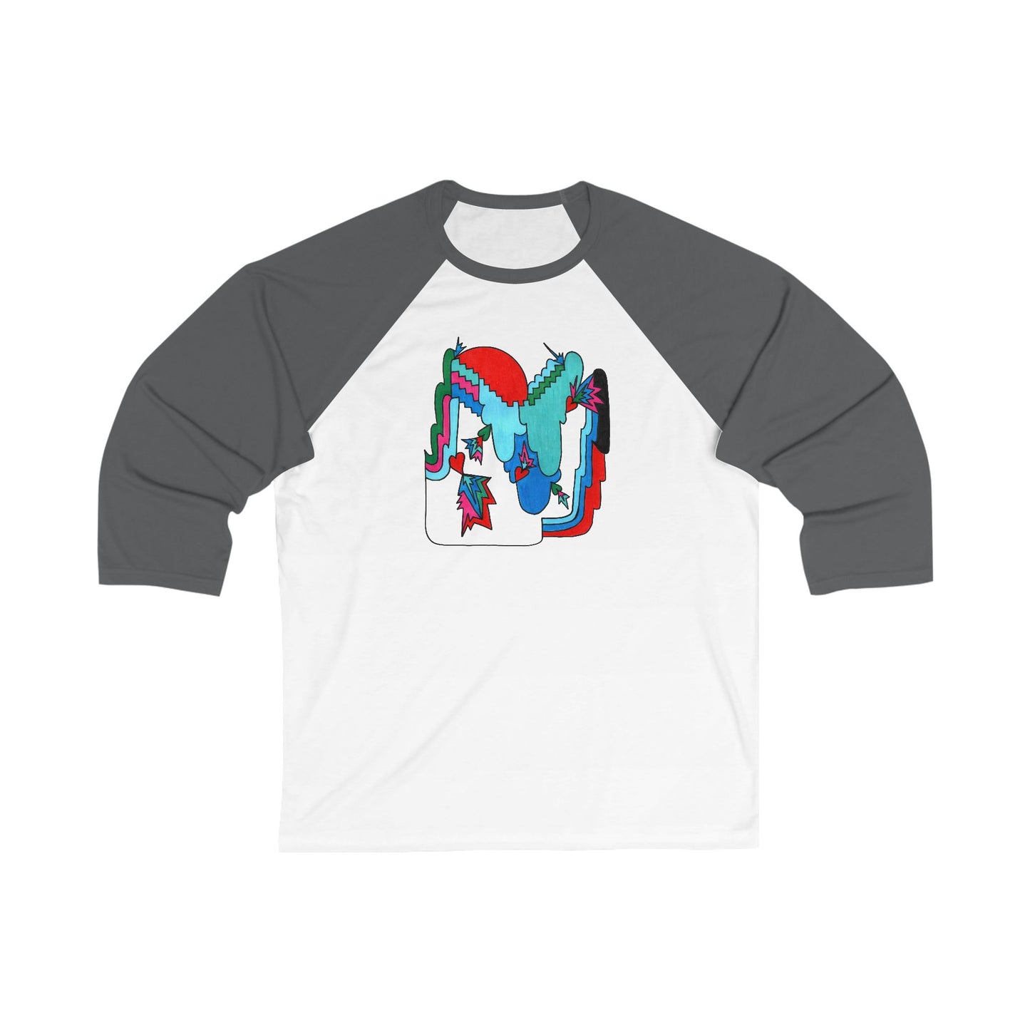 Open Heart Circuit | Unisex Abstract Art Baseball Tee