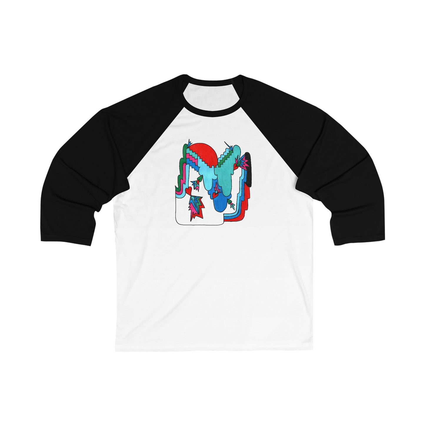 Open Heart Circuit | Unisex Abstract Art Baseball Tee
