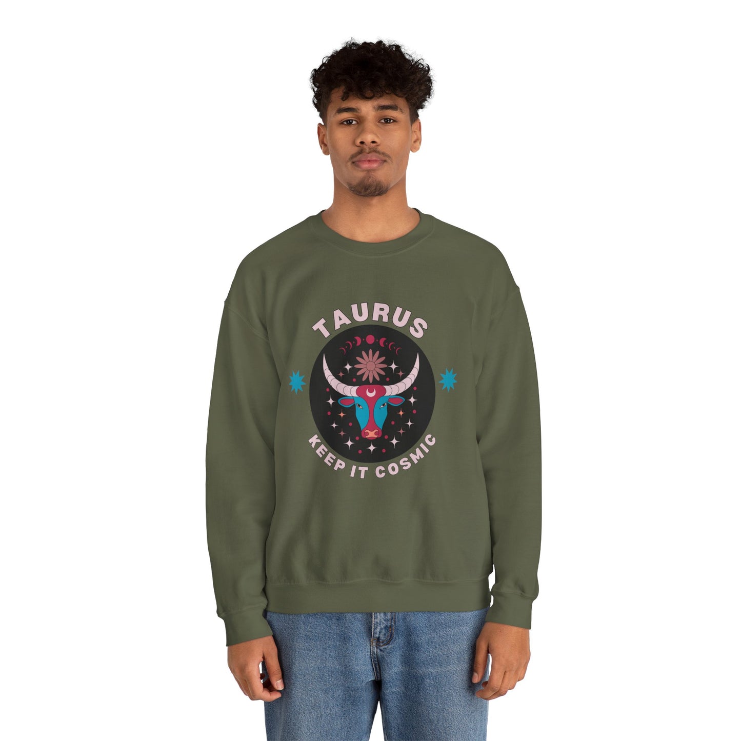 Keep It Cosmic - Retro Star Sign Astro Sweatshirt | Taurus