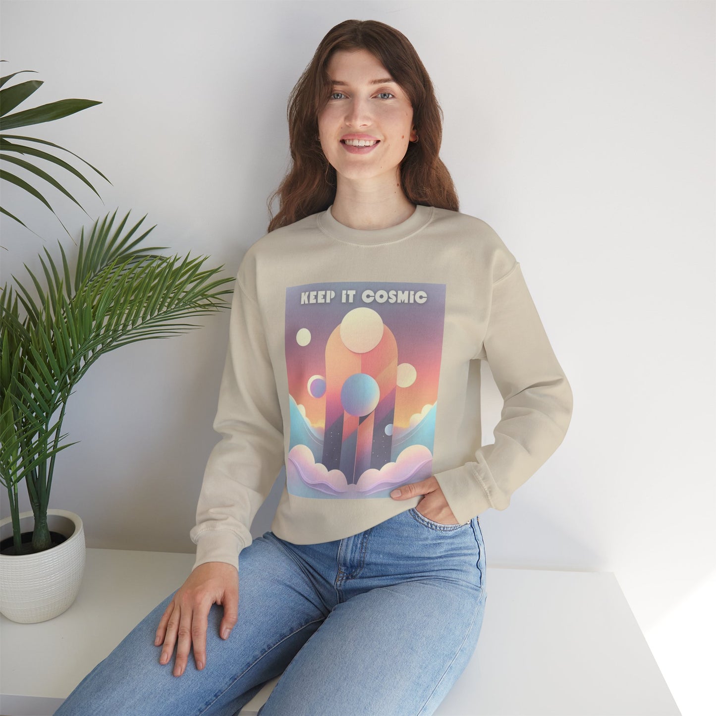 Pastel Cosmos Sweatshirt – Keep It Cosmic Celestial Aesthetic Crewneck