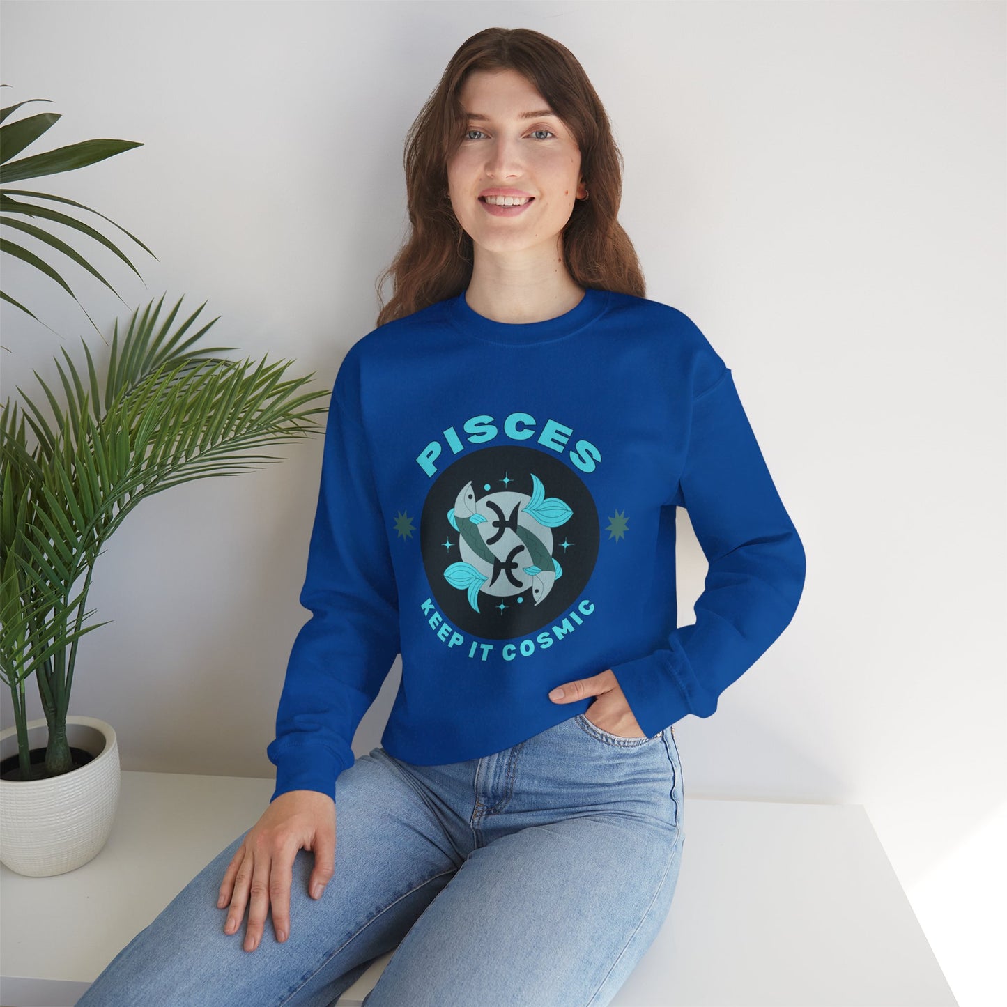 Keep It Cosmic - Retro Star Sign Astro Sweatshirt | Pisces