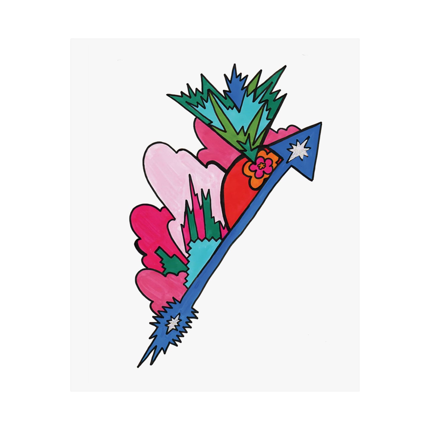 Blossom Arrow Abstract Art Print