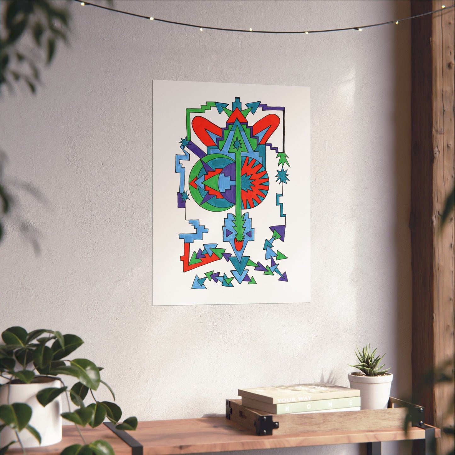 Arrow Light Geometric Abstract Art Print