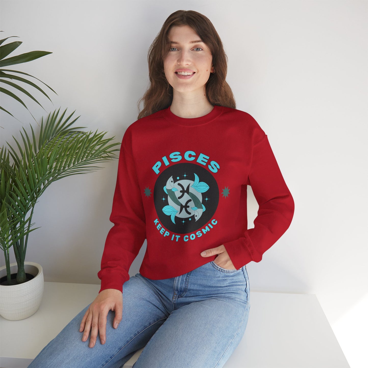 Keep It Cosmic - Retro Star Sign Astro Sweatshirt | Pisces