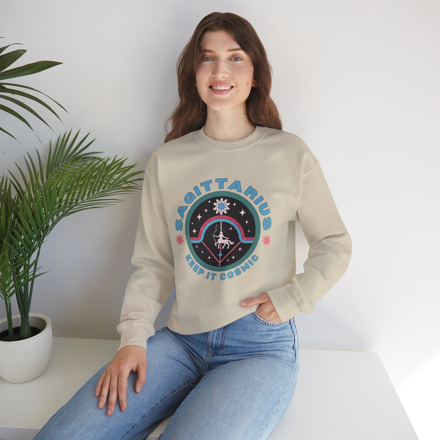 Keep It Cosmic - Retro Star Sign Astro Sweatshirt | Sagittarius