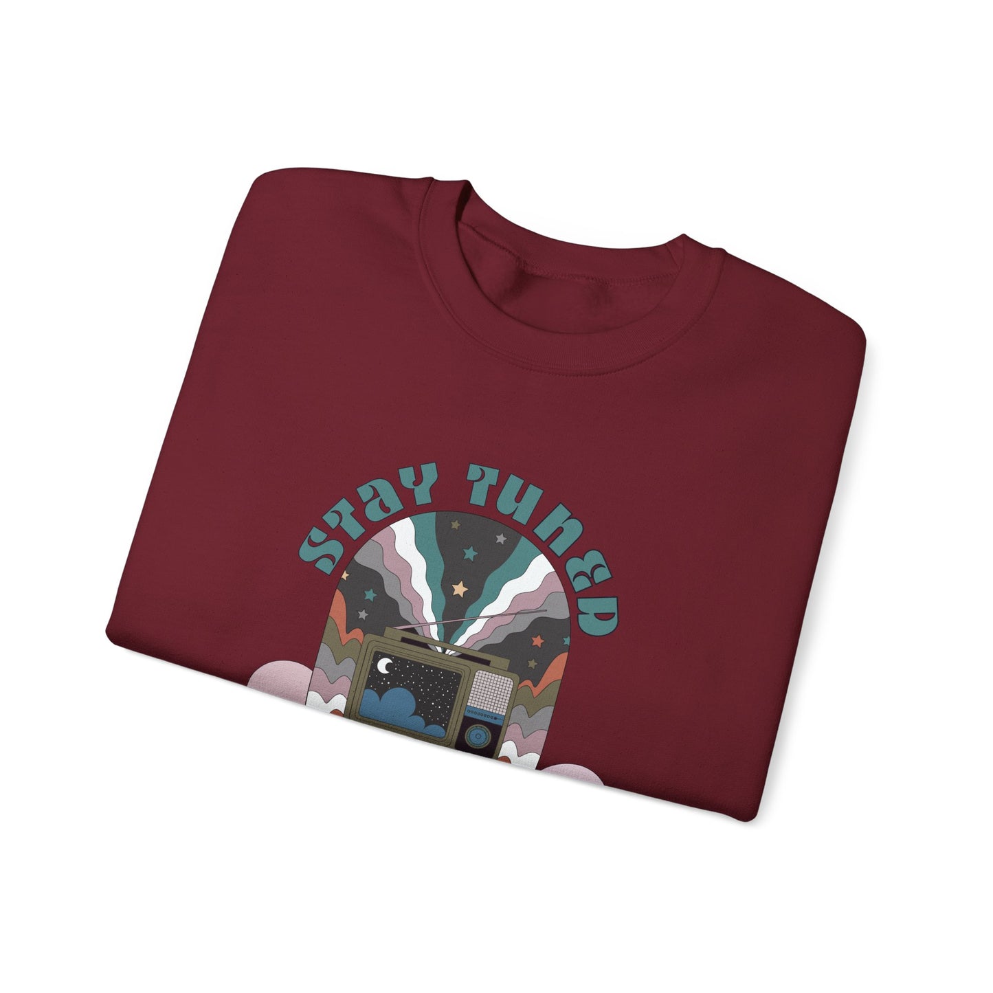 Stay Tuned Cosmic Retro Sweatshirt - Earthglow Celestial Crewneck