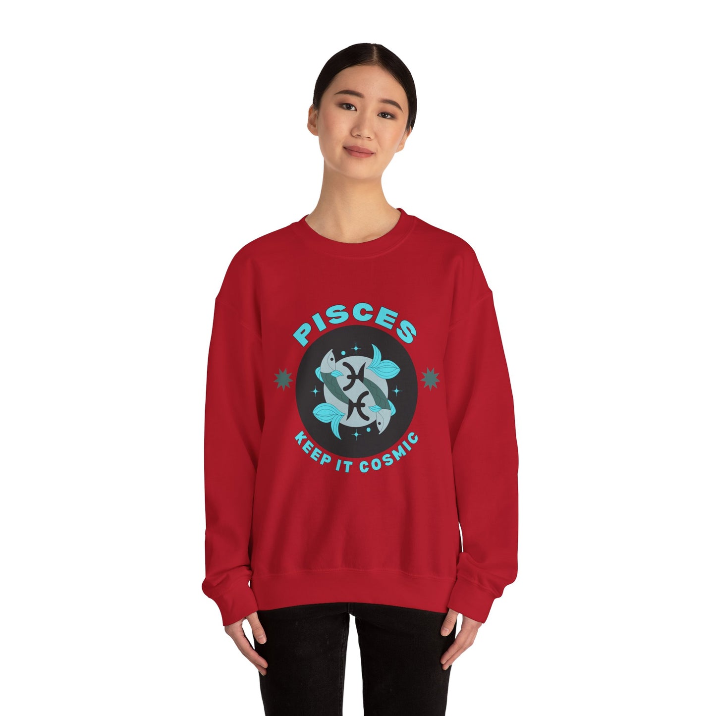 Keep It Cosmic - Retro Star Sign Astro Sweatshirt | Pisces