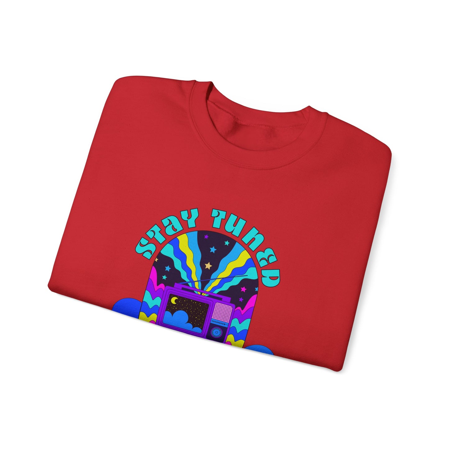 Stay Tuned Cosmic Retro Sweatshirt - Dayglow Celestial Crewneck