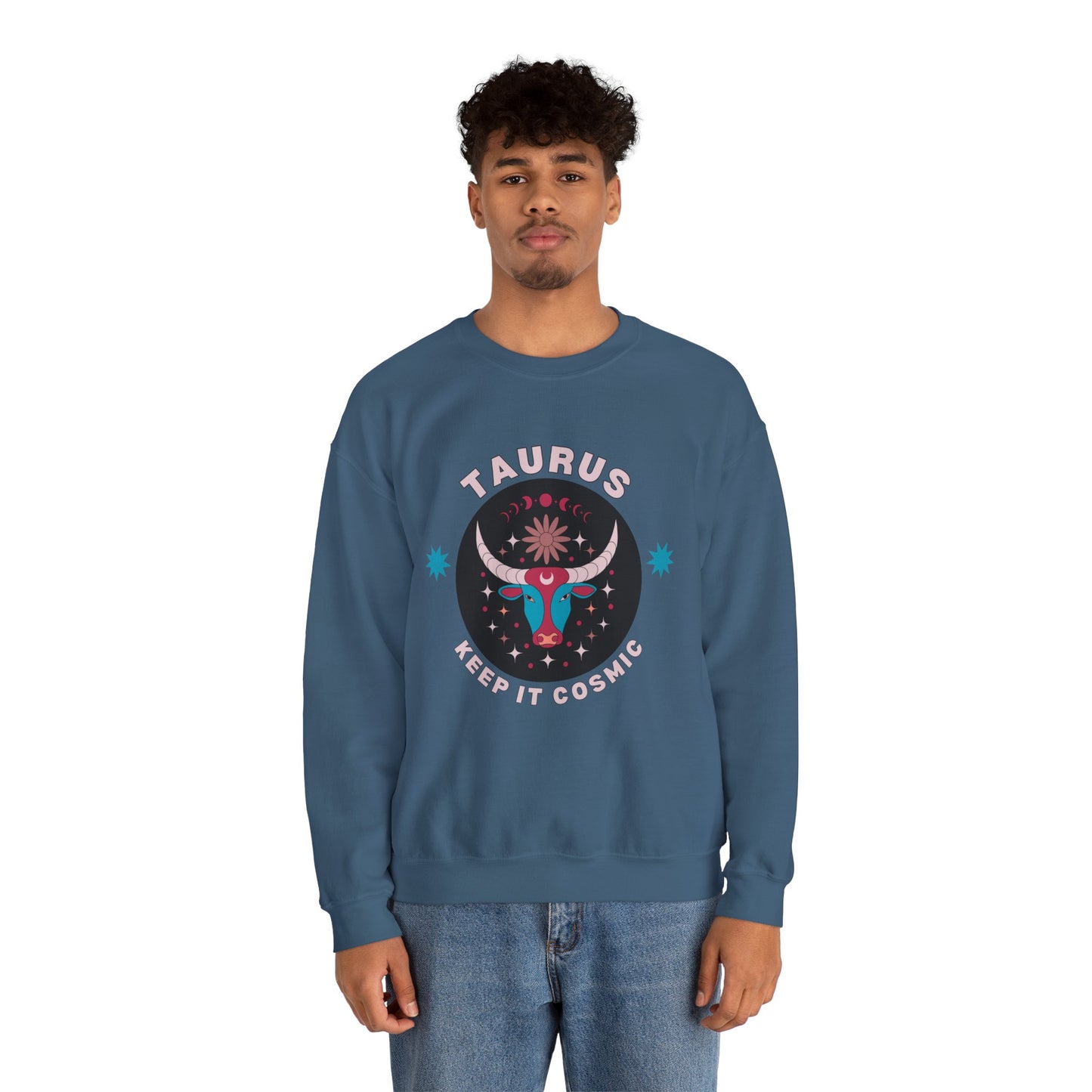 Keep It Cosmic - Retro Star Sign Astro Sweatshirt | Taurus