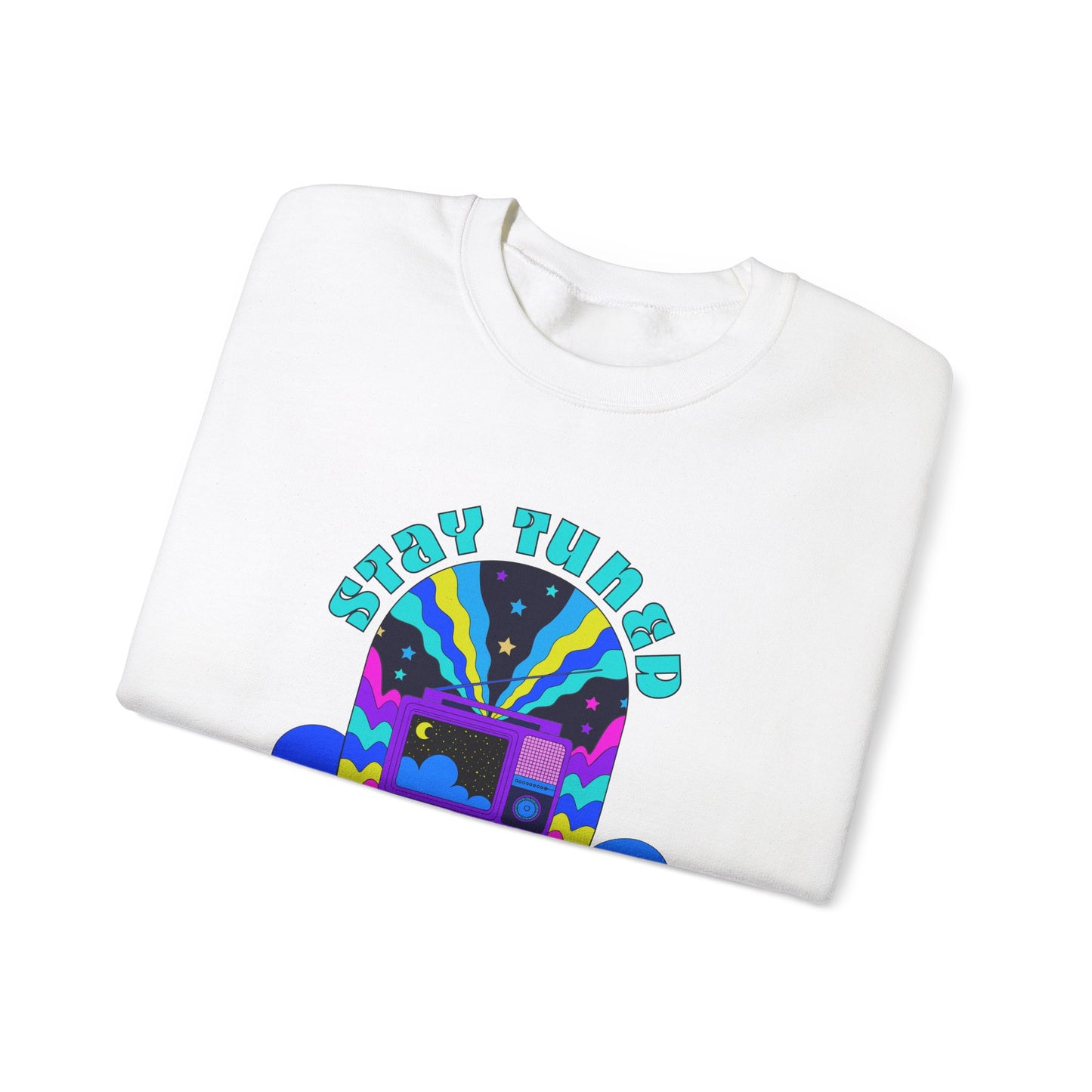Stay Tuned Cosmic Retro Sweatshirt - Dayglow Celestial Crewneck