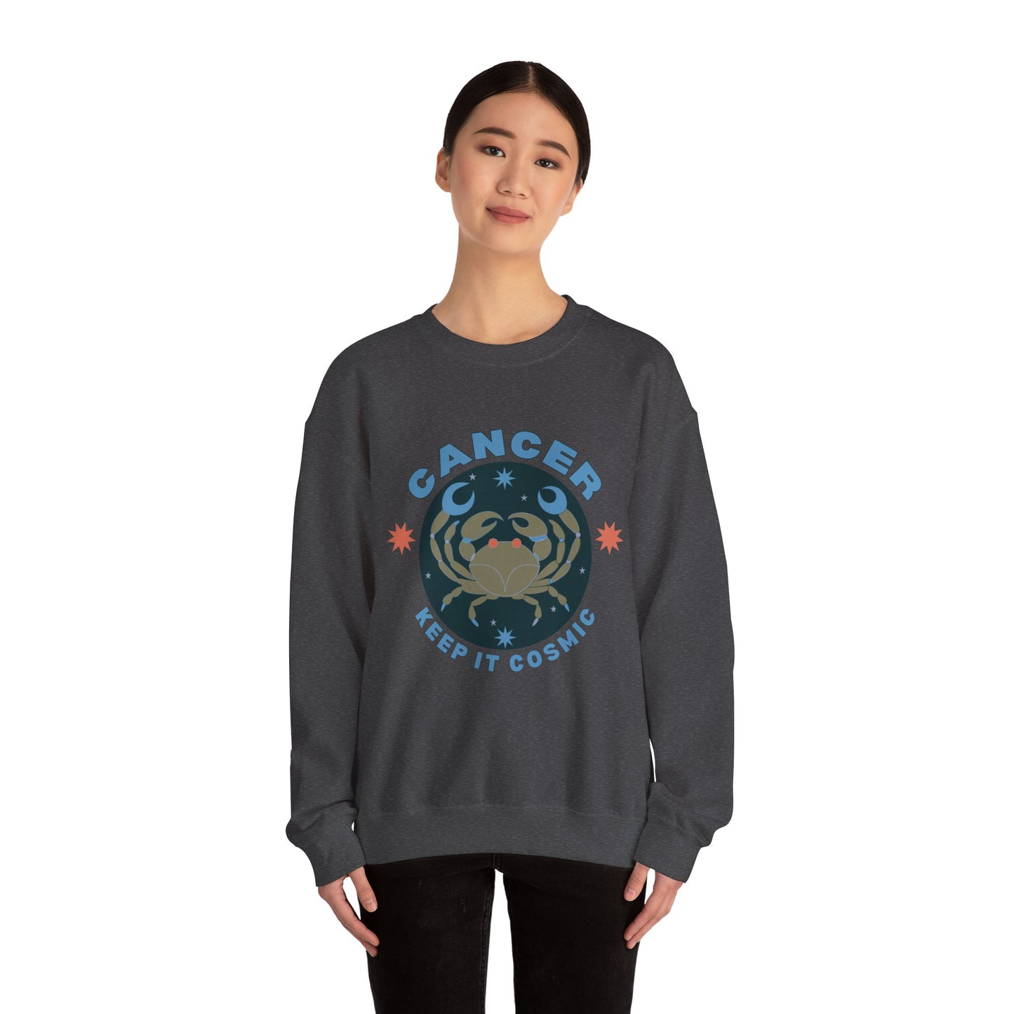 Keep It Cosmic - Retro Star Sign Astro Sweatshirt | Cancer