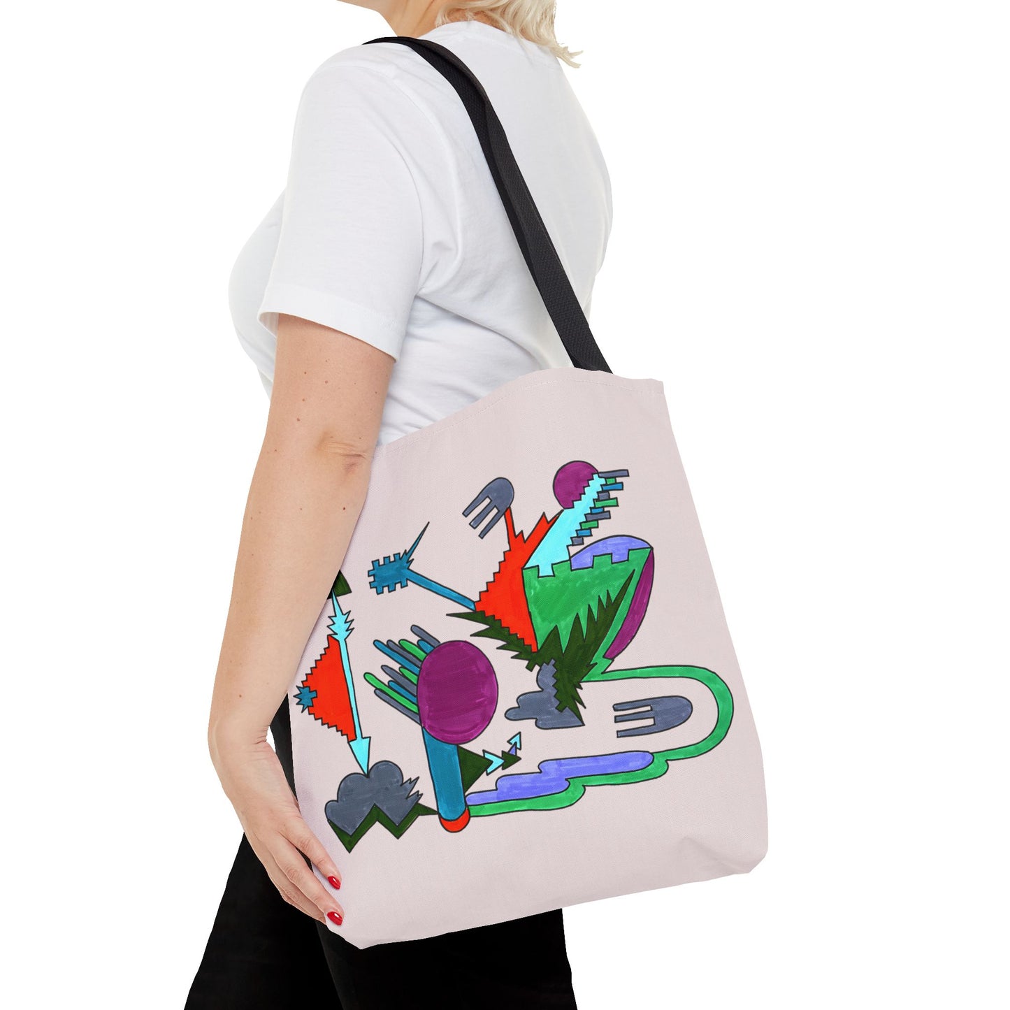 Directional Code | Abstract Glyph Tote Bag (3 Sizes)