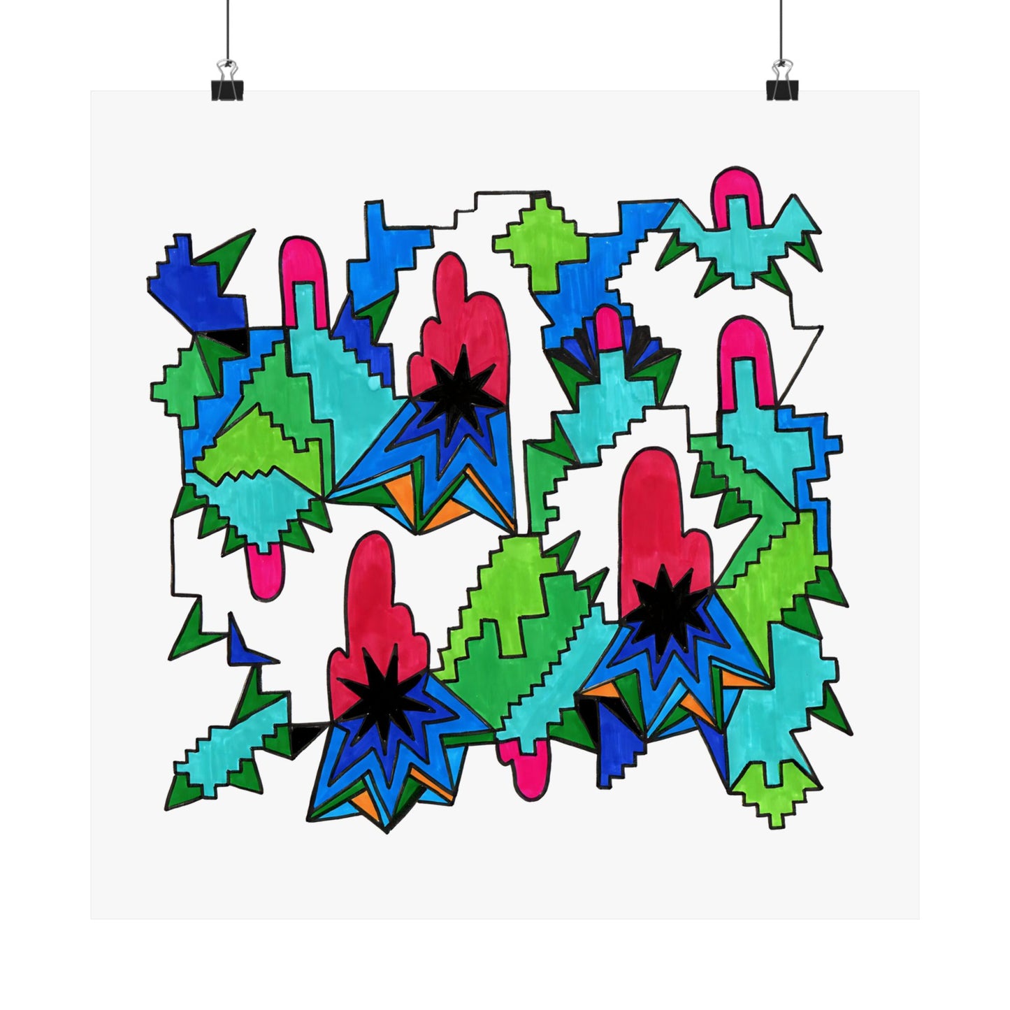 Pattern Play Abstract Geometric Art Print