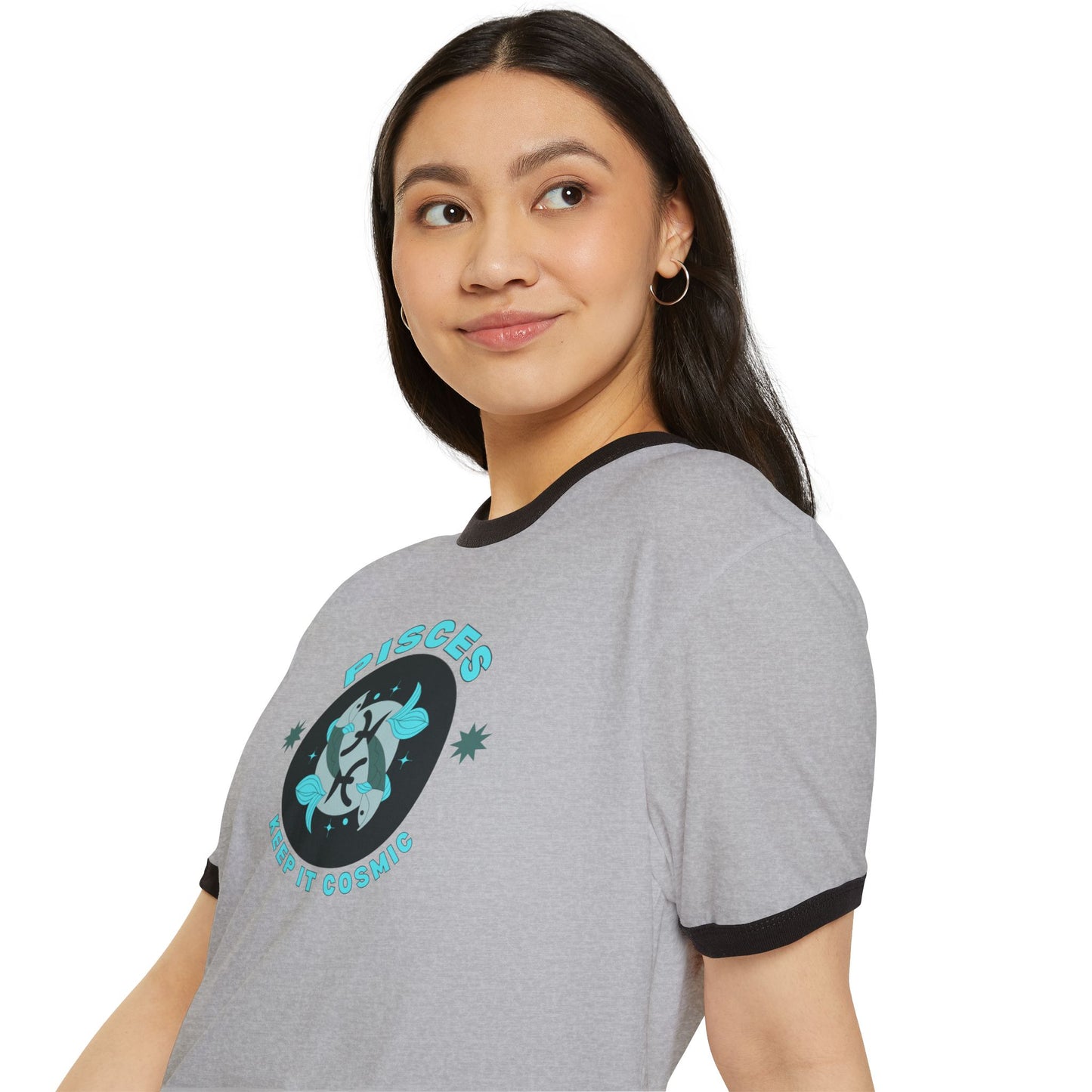 Keep it Cosmic Astrology Retro Ringer Tee — Pisces Zodiac T-Shirt