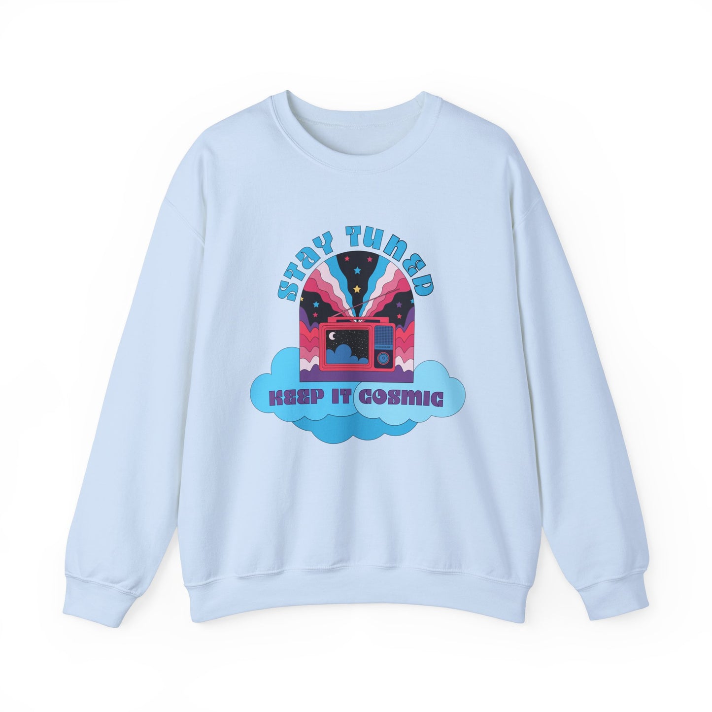 Stay Tuned Cosmic Retro Sweatshirt - Dreamglow Celestial Crewneck