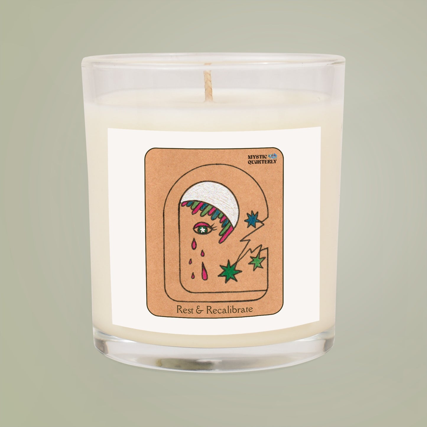 Rest & Recalibrate | May 2025 Dark of the Moon Glass Candle, 11oz