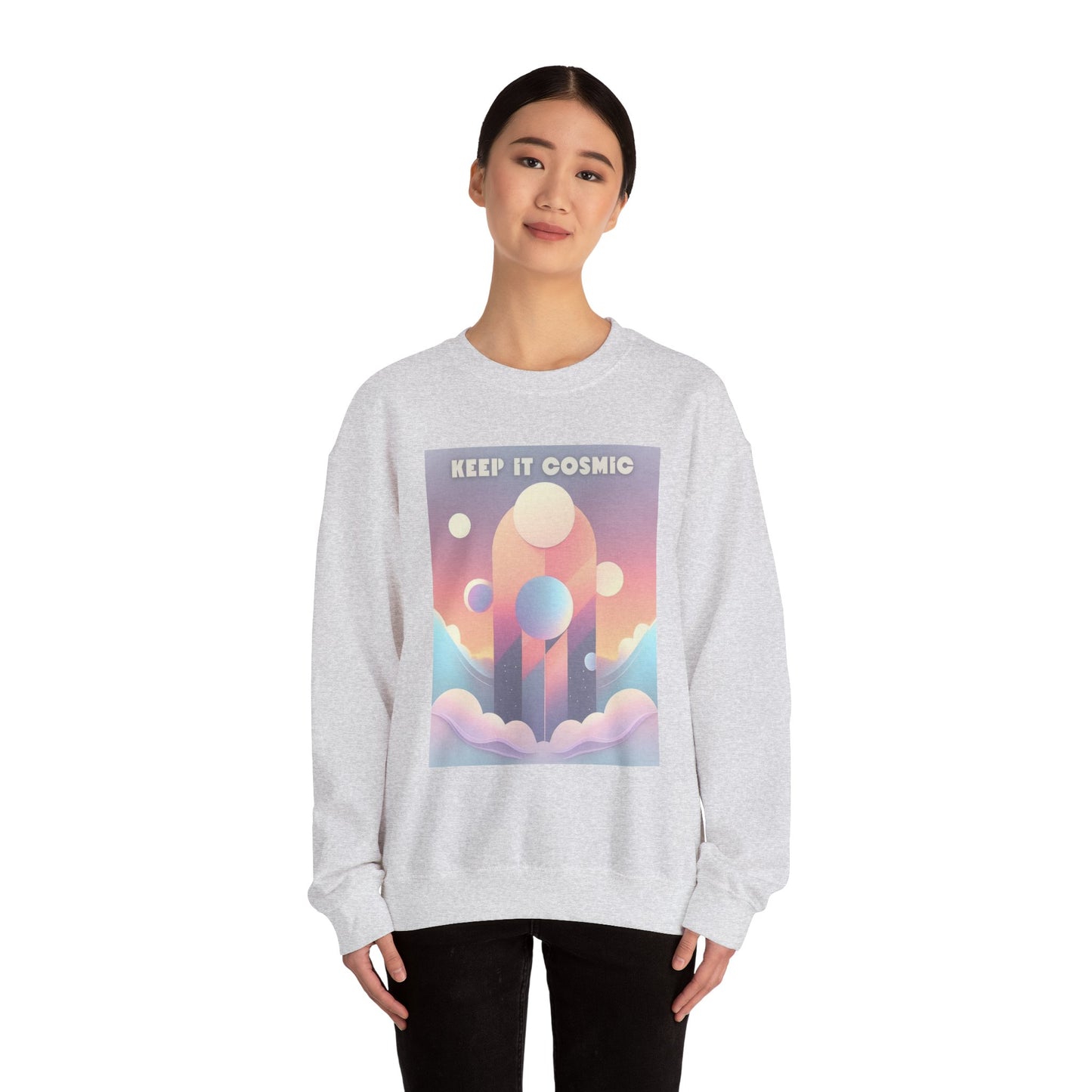 Pastel Cosmos Sweatshirt – Keep It Cosmic Celestial Aesthetic Crewneck