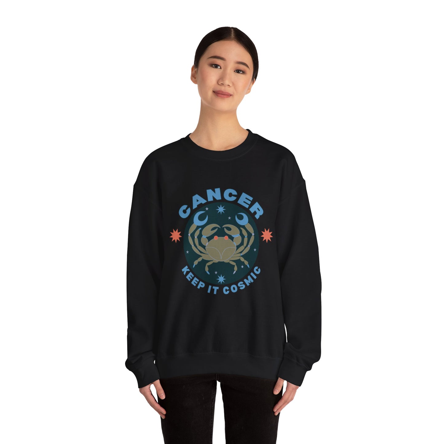 Keep It Cosmic - Retro Star Sign Astro Sweatshirt | Cancer