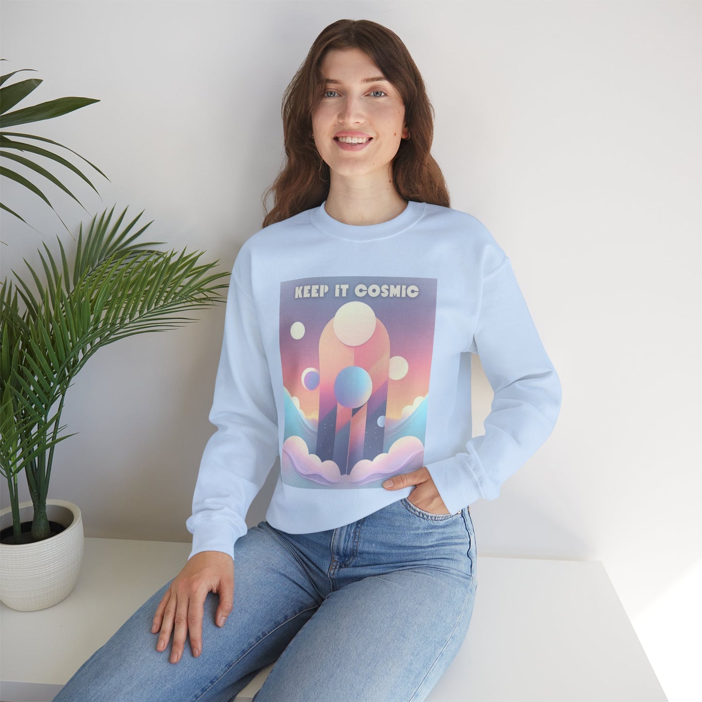Pastel Cosmos Sweatshirt – Keep It Cosmic Celestial Aesthetic Crewneck