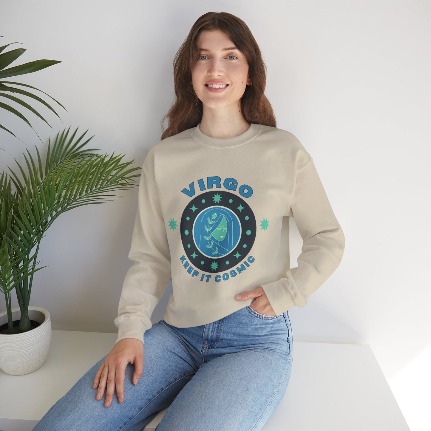 Keep It Cosmic - Retro Star Sign Astro Sweatshirt | Virgo