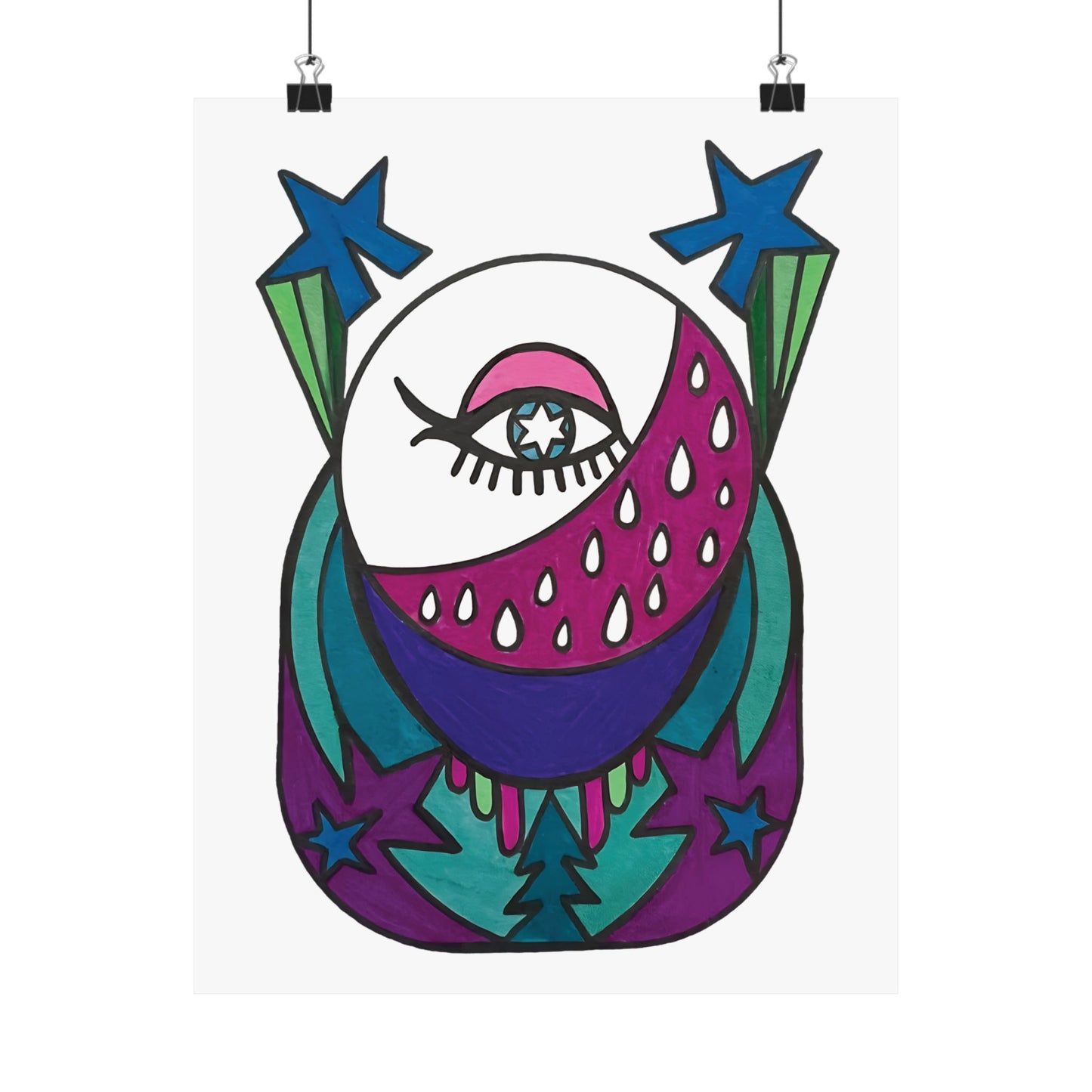 Lunar Eye | Esoteric Surreal Moon Art Print