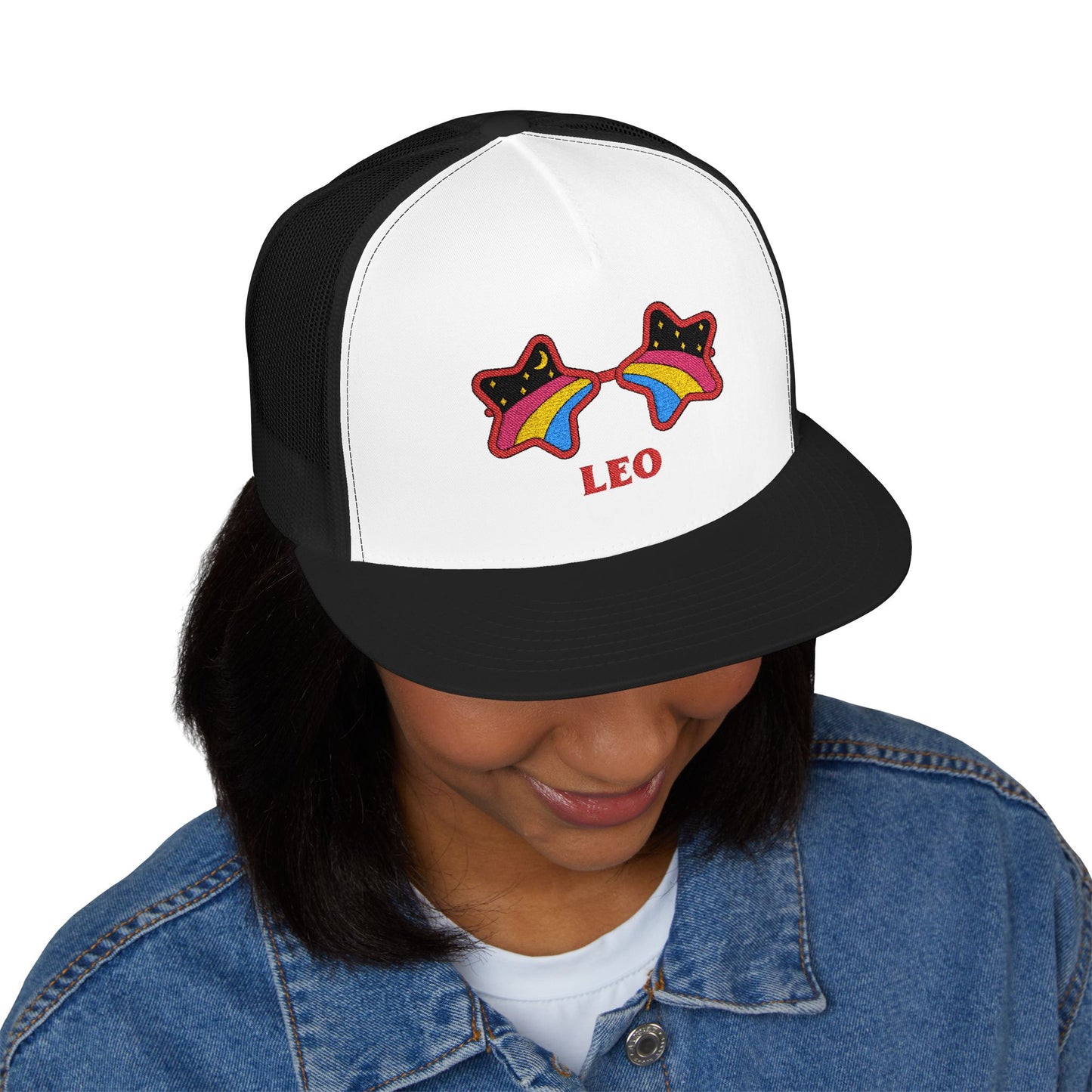 Retro Zodiac Sign Trucker Hat — Leo