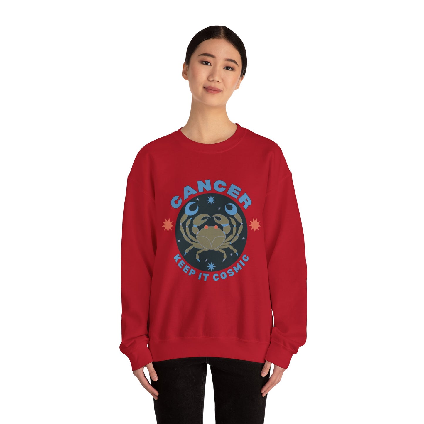 Keep It Cosmic - Retro Star Sign Astro Sweatshirt | Cancer