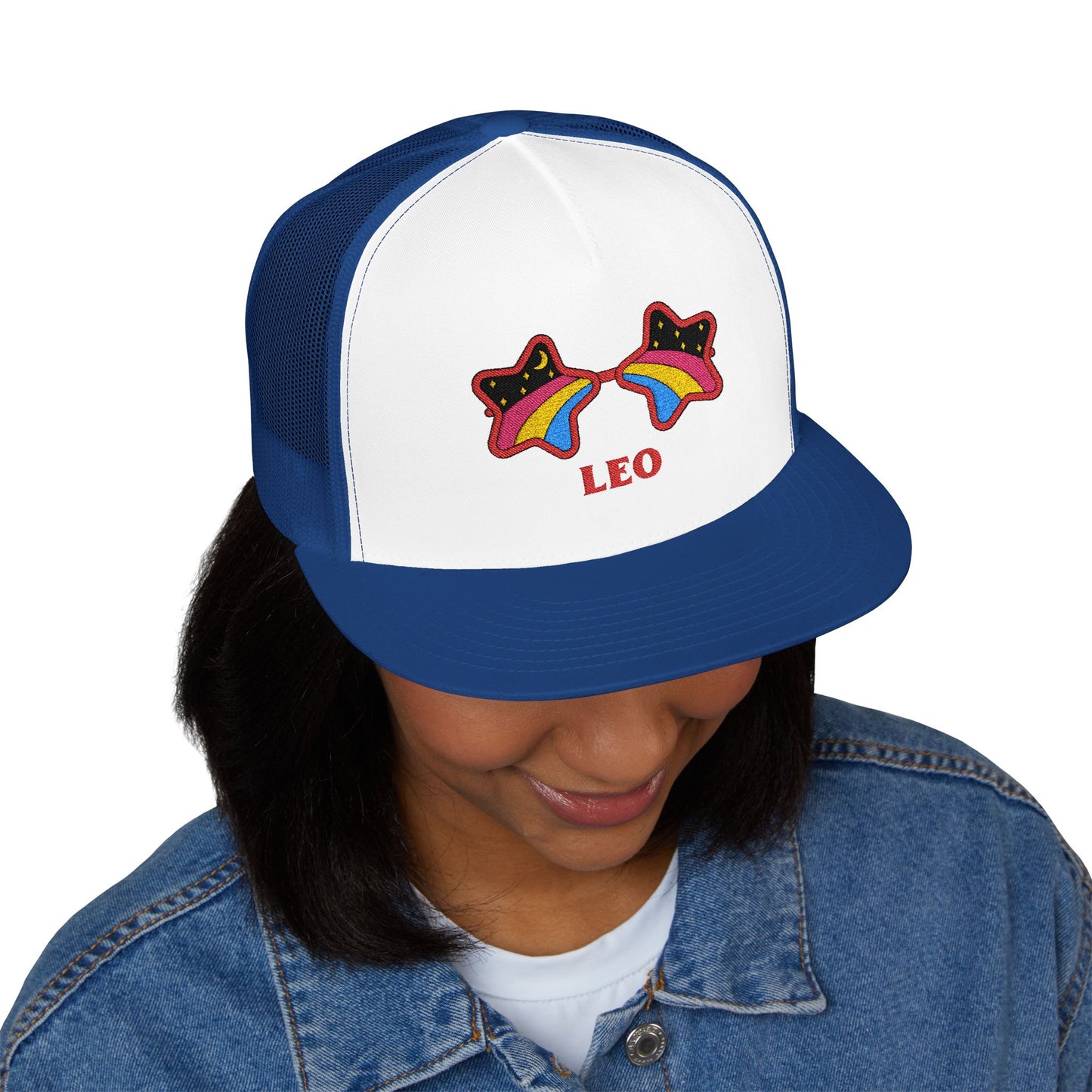 Retro Zodiac Sign Trucker Hat — Leo
