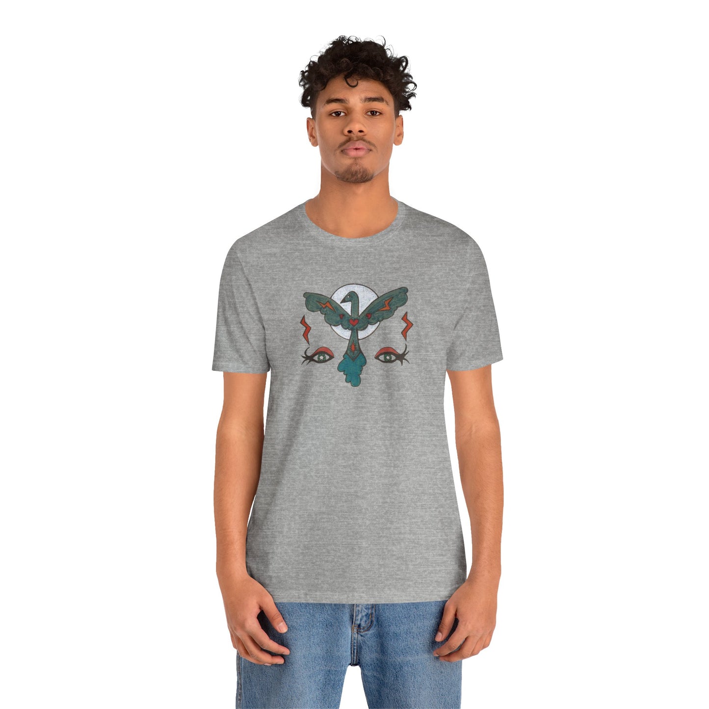Feel to See Moon T-Shirt Tee | Esoteric Eyes Cosmic Art Tee (Unisex)
