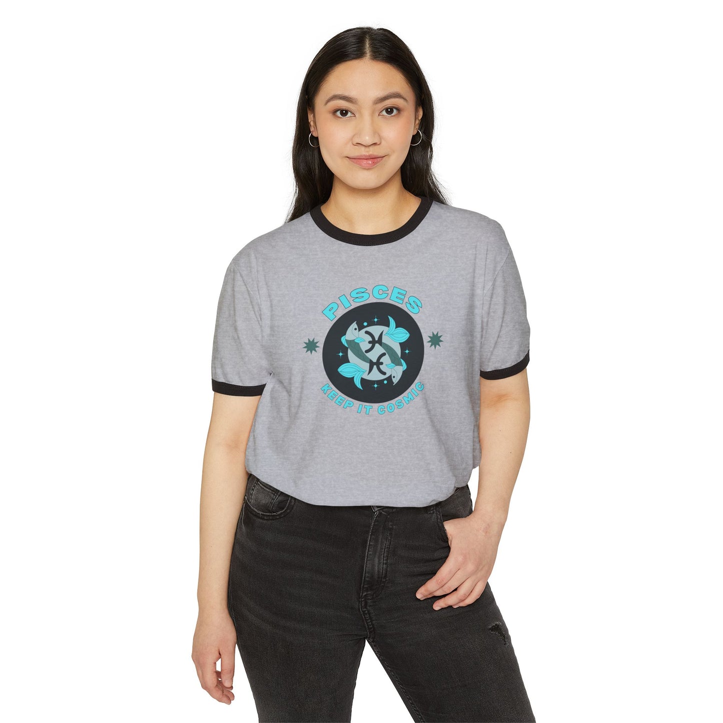Keep it Cosmic Astrology Retro Ringer Tee — Pisces Zodiac T-Shirt