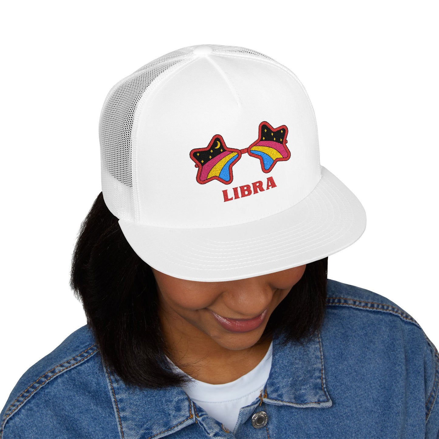 Retro Zodiac Sign Trucker Hat — Libra