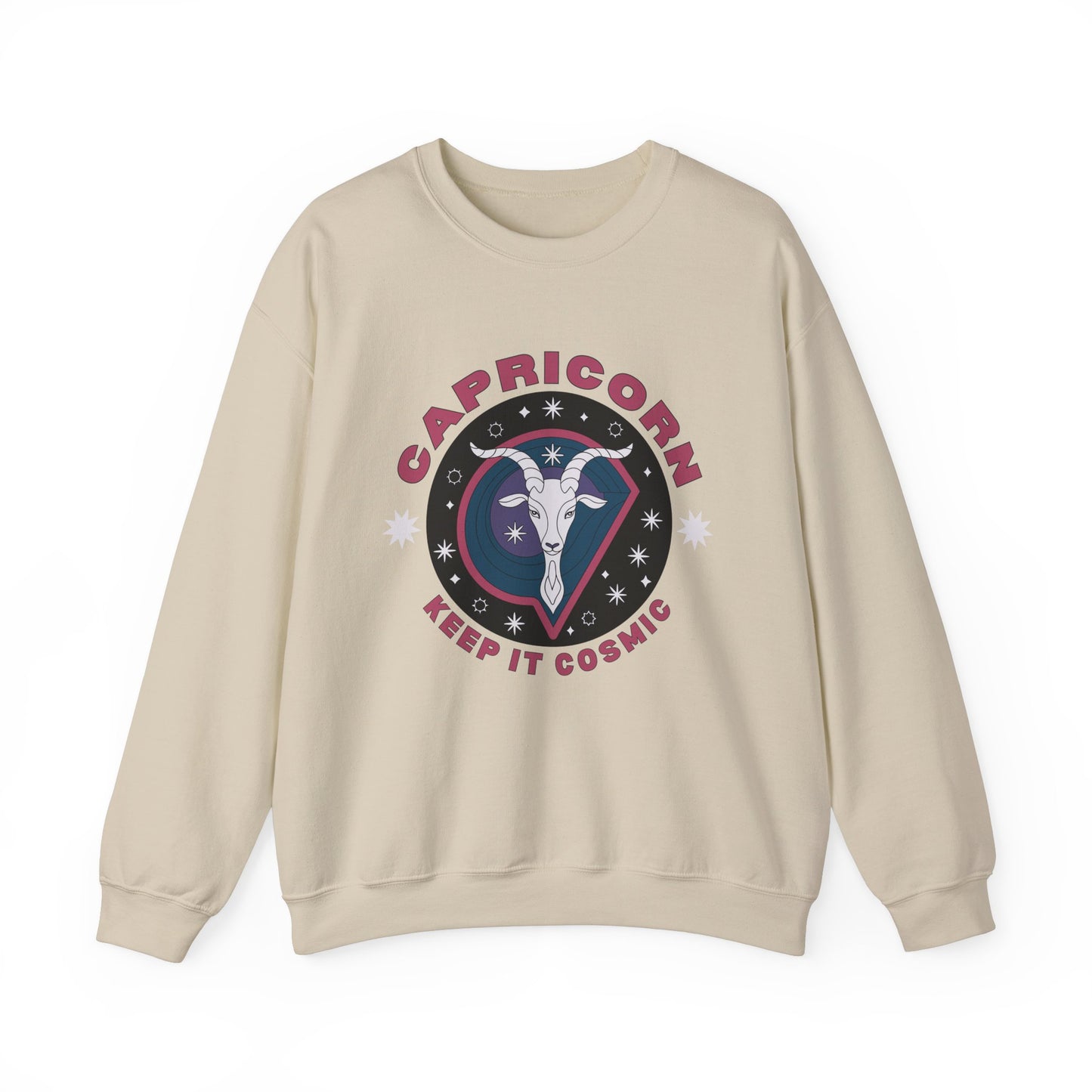 Keep It Cosmic - Retro Star Sign Astro Sweatshirt | Capricorn