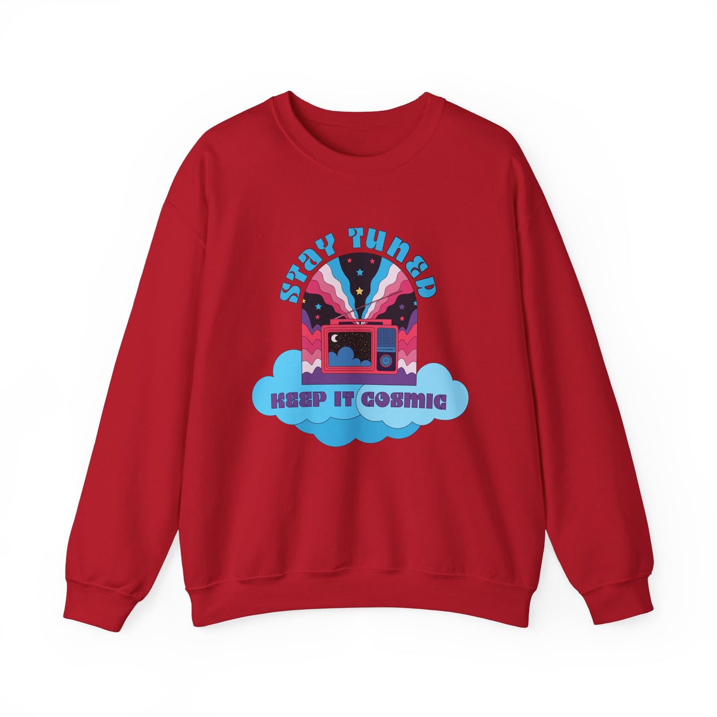 Stay Tuned Cosmic Retro Sweatshirt - Dreamglow Celestial Crewneck