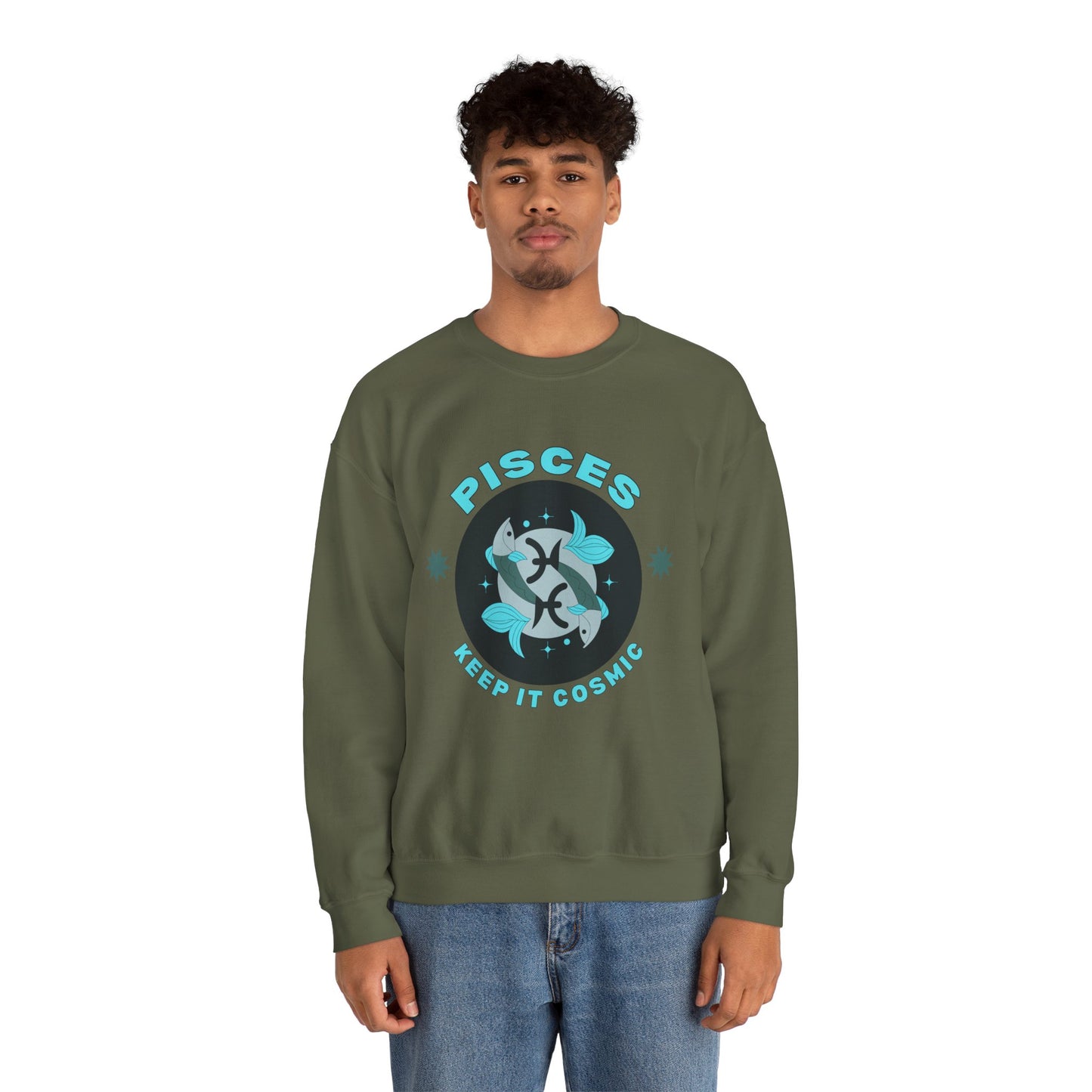 Keep It Cosmic - Retro Star Sign Astro Sweatshirt | Pisces