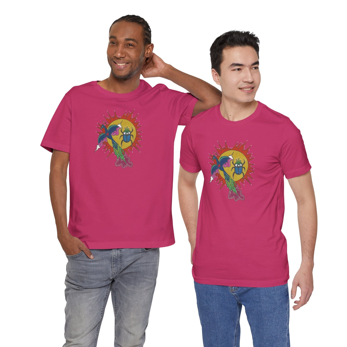 Integrate to Radiate Tee | Symbolic Solar Scarab Comic Art Shirt (Unisex)