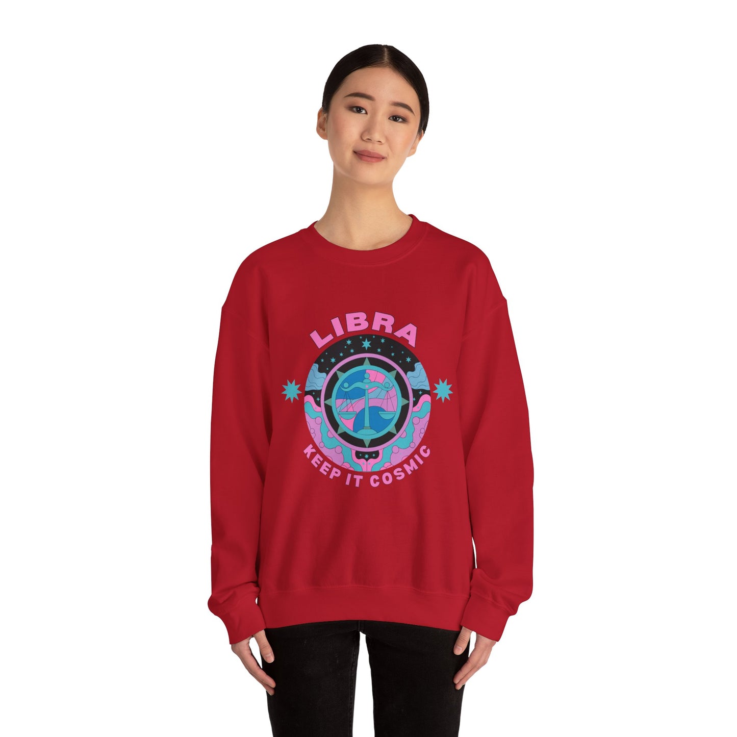 Keep It Cosmic - Retro Star Sign Astro Sweatshirt | Libra