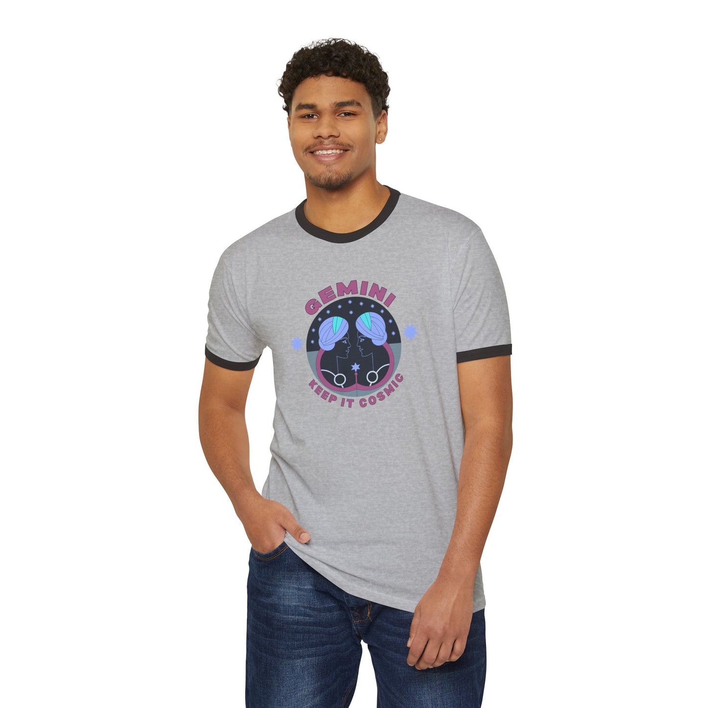 Keep it Cosmic Astrology Retro Ringer Tee — Gemini Zodiac T-Shirt