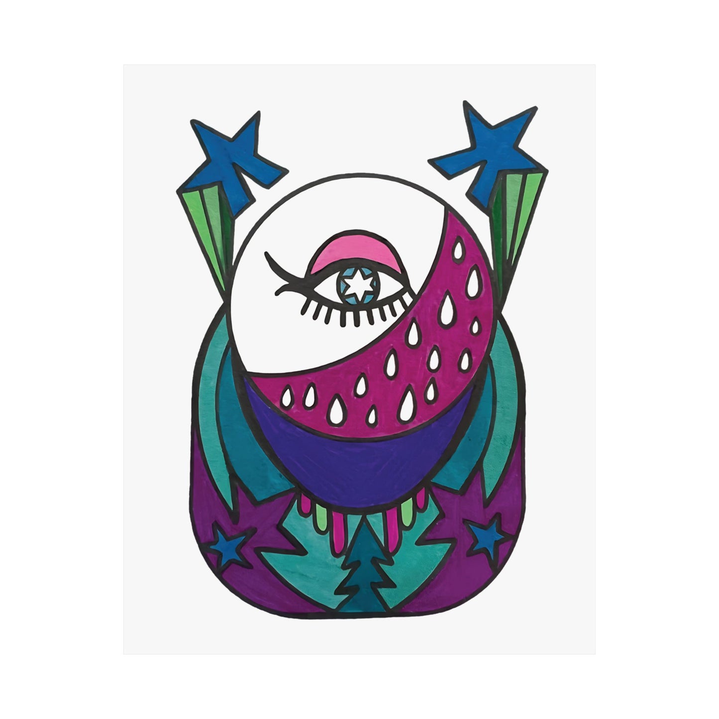 Lunar Eye | Esoteric Surreal Moon Art Print