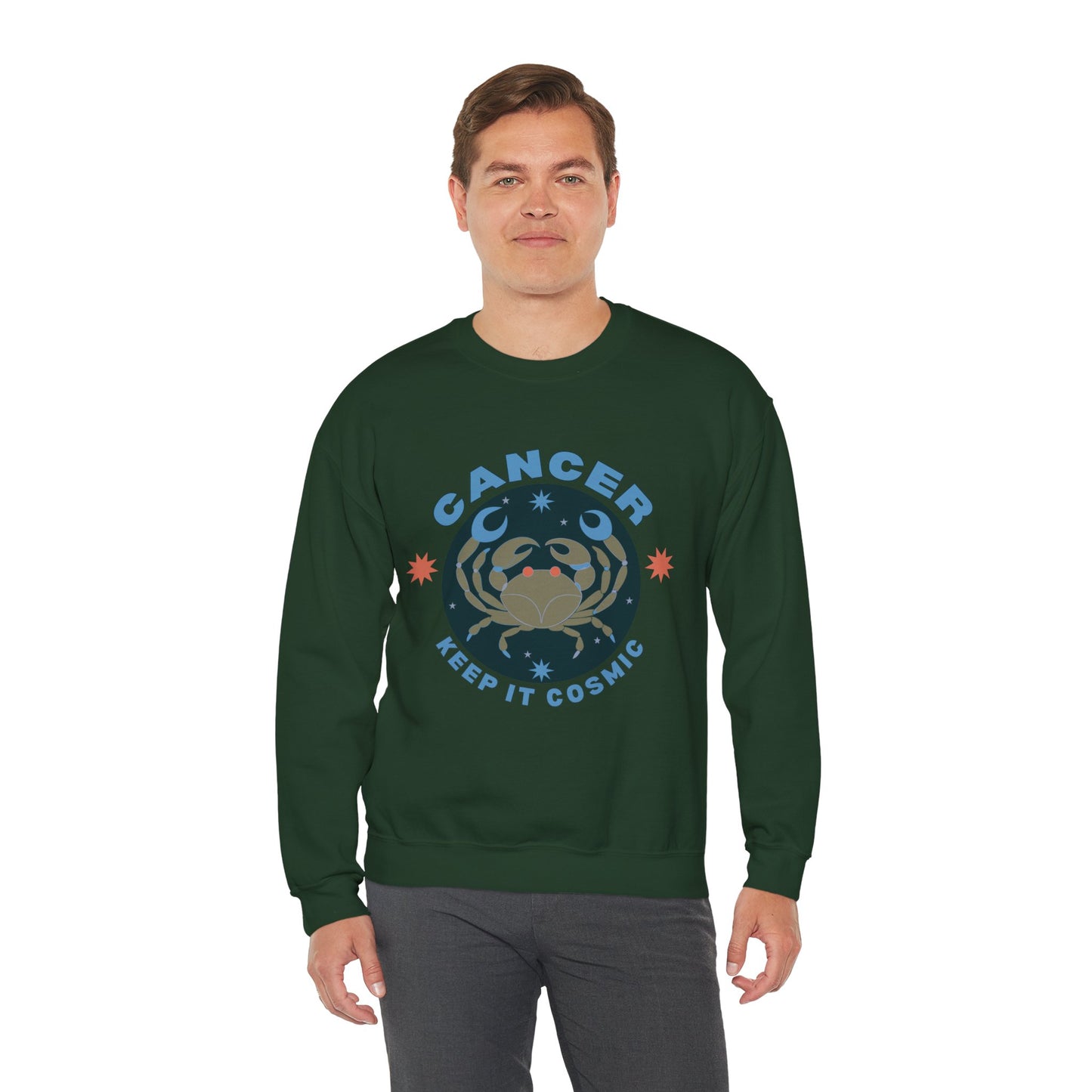 Keep It Cosmic - Retro Star Sign Astro Sweatshirt | Cancer