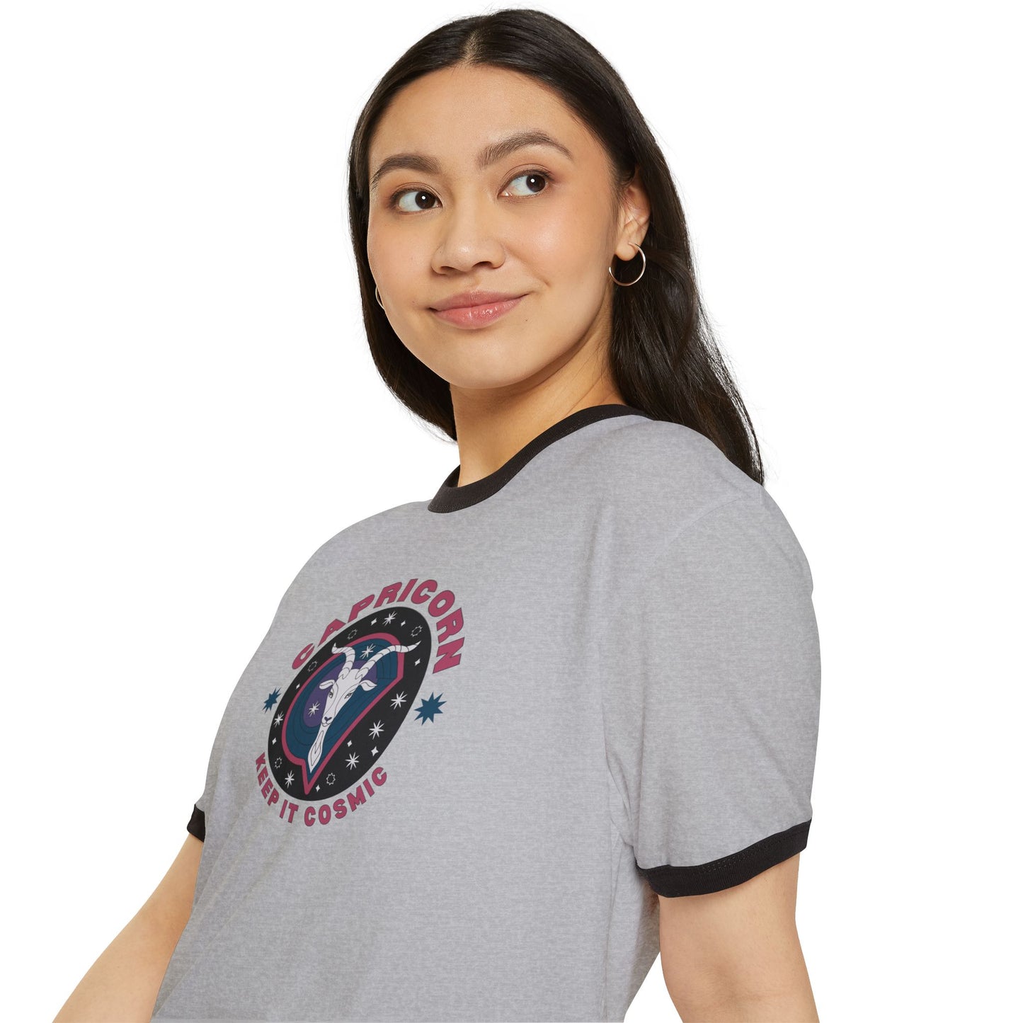Keep it Cosmic Astrology Retro Ringer Tee — Capricorn Zodiac T-Shirt