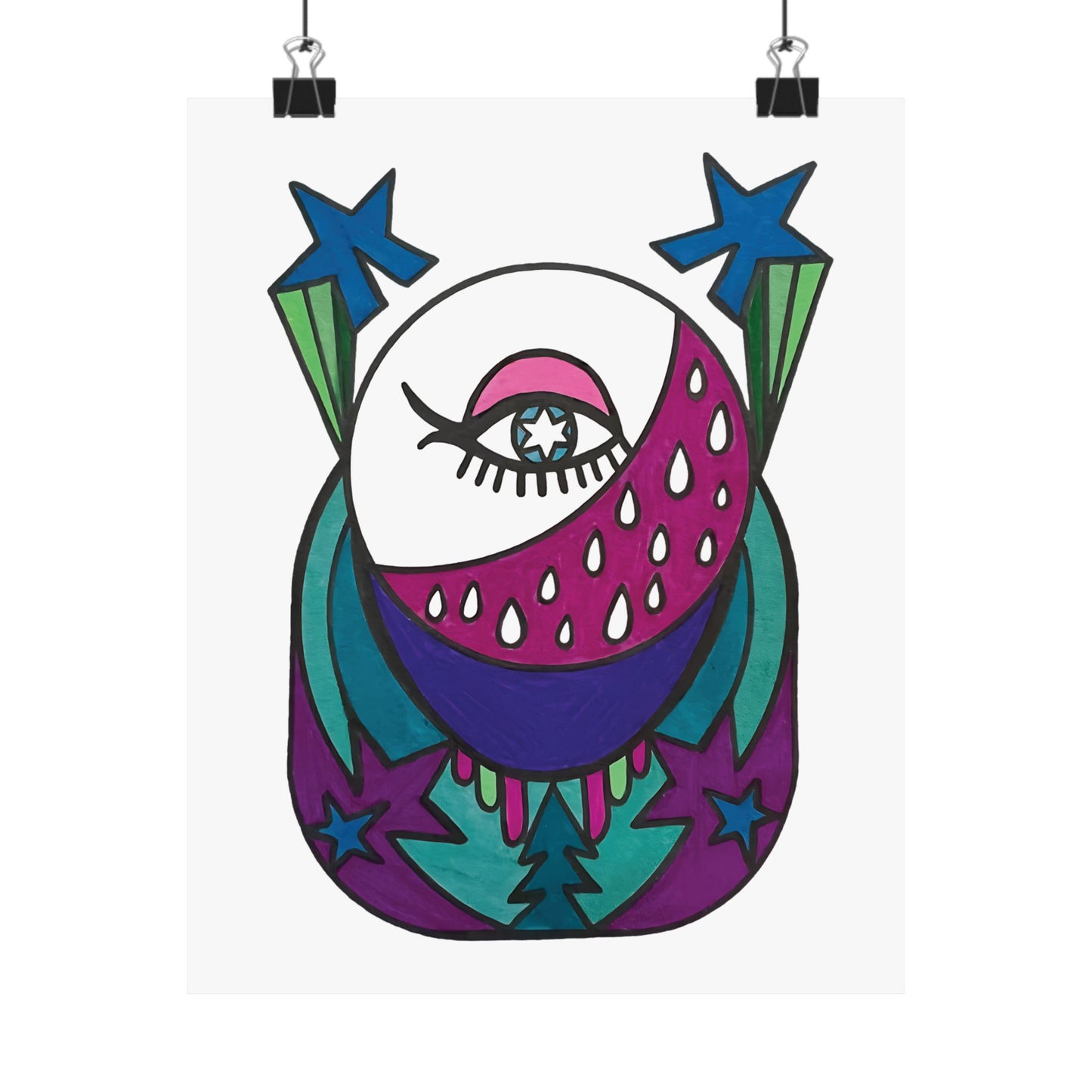 Lunar Eye | Esoteric Surreal Moon Art Print