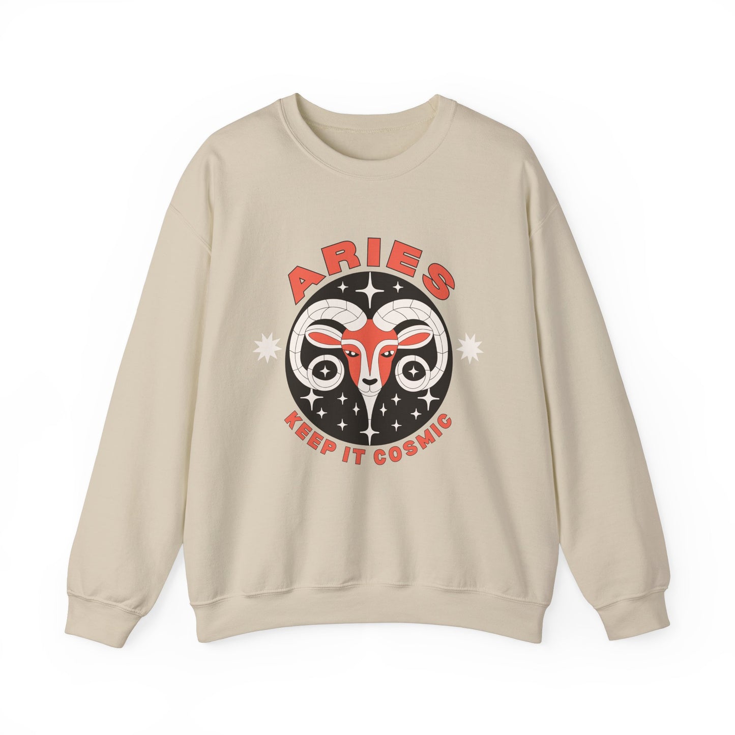 Keep It Cosmic - Retro Star Sign Astro Sweatshirt | Aries